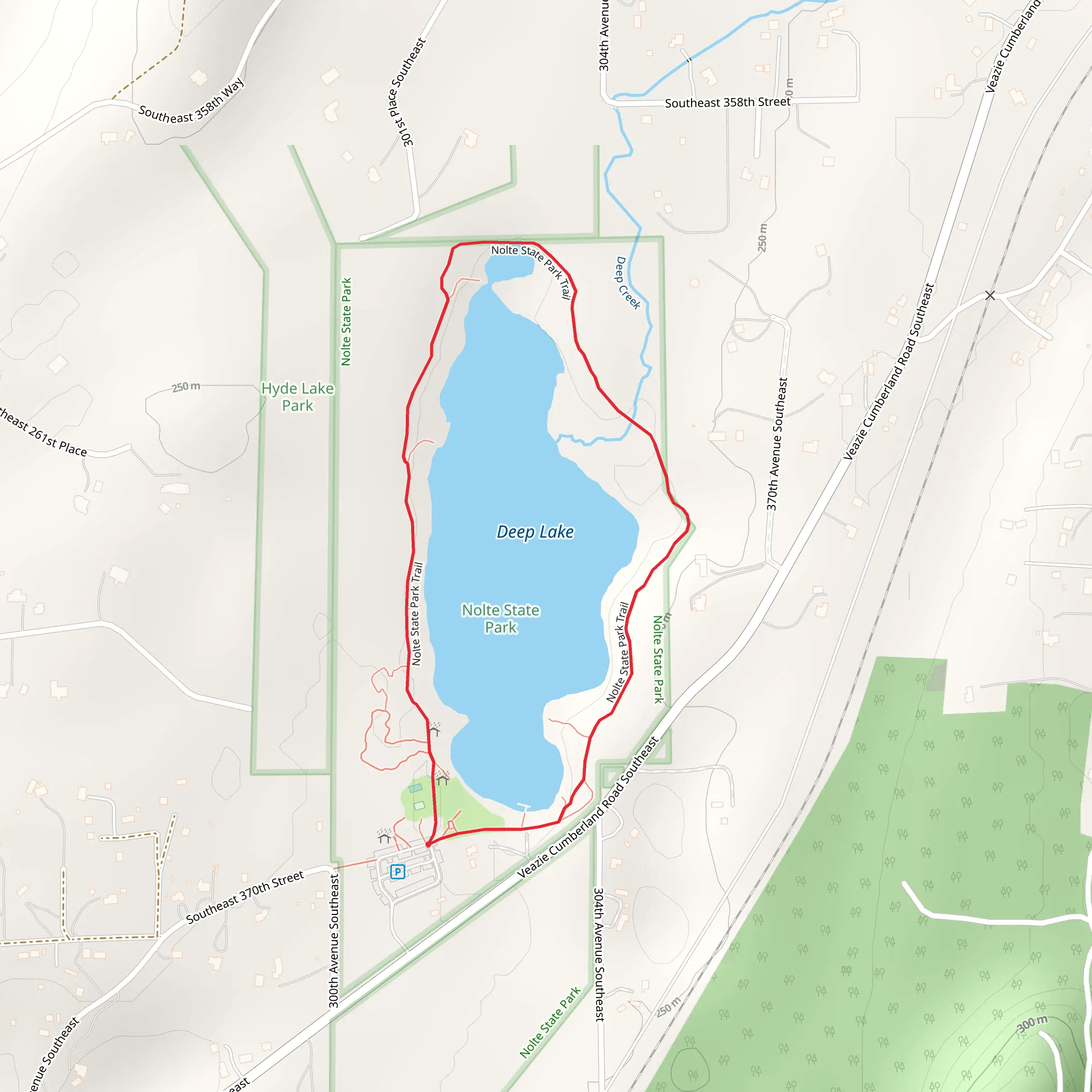 Deep Lake Loop mobile static map