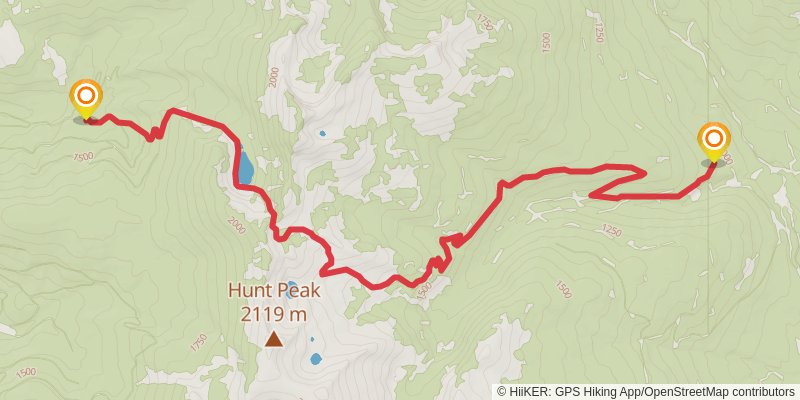 Idaho Centennial Trail stage 80 Map