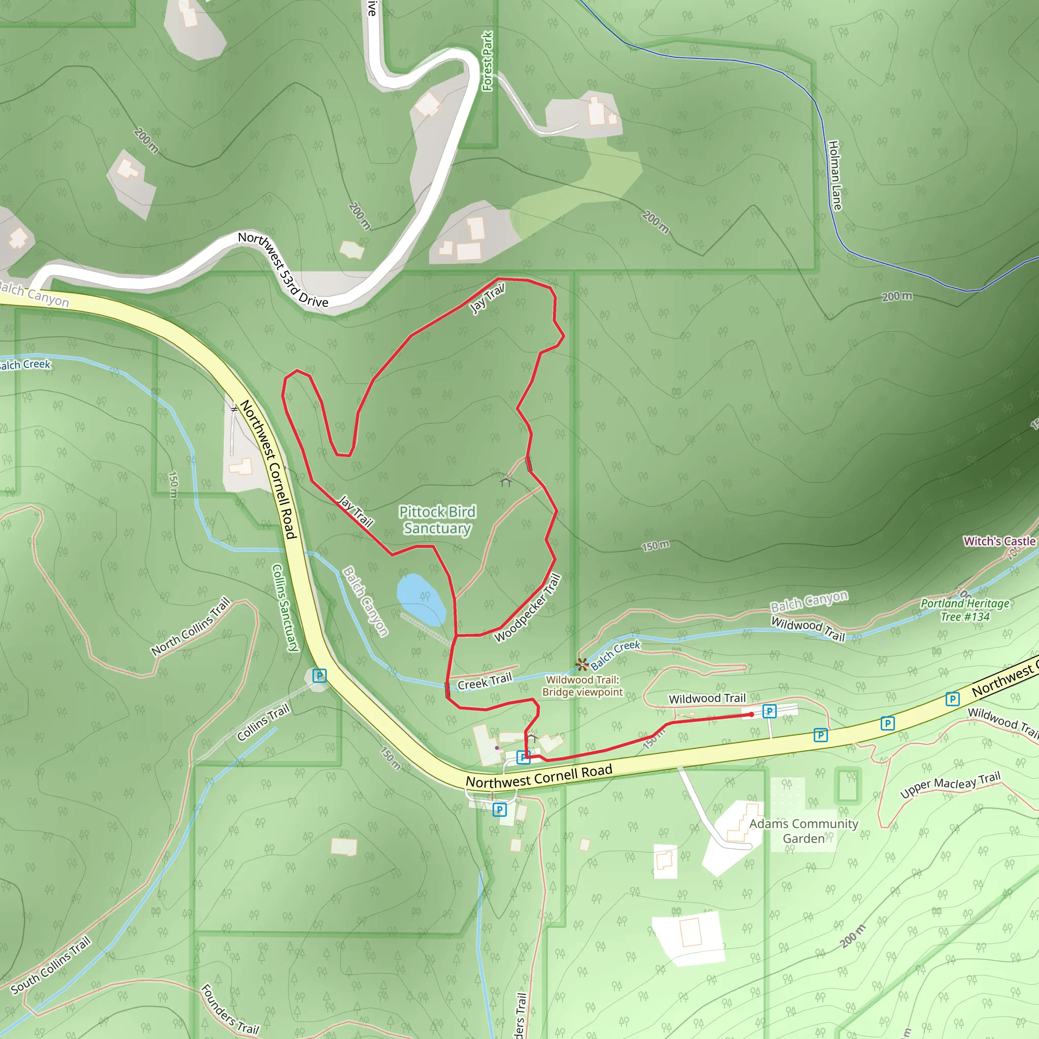 Jay Loop Trail mobile static map
