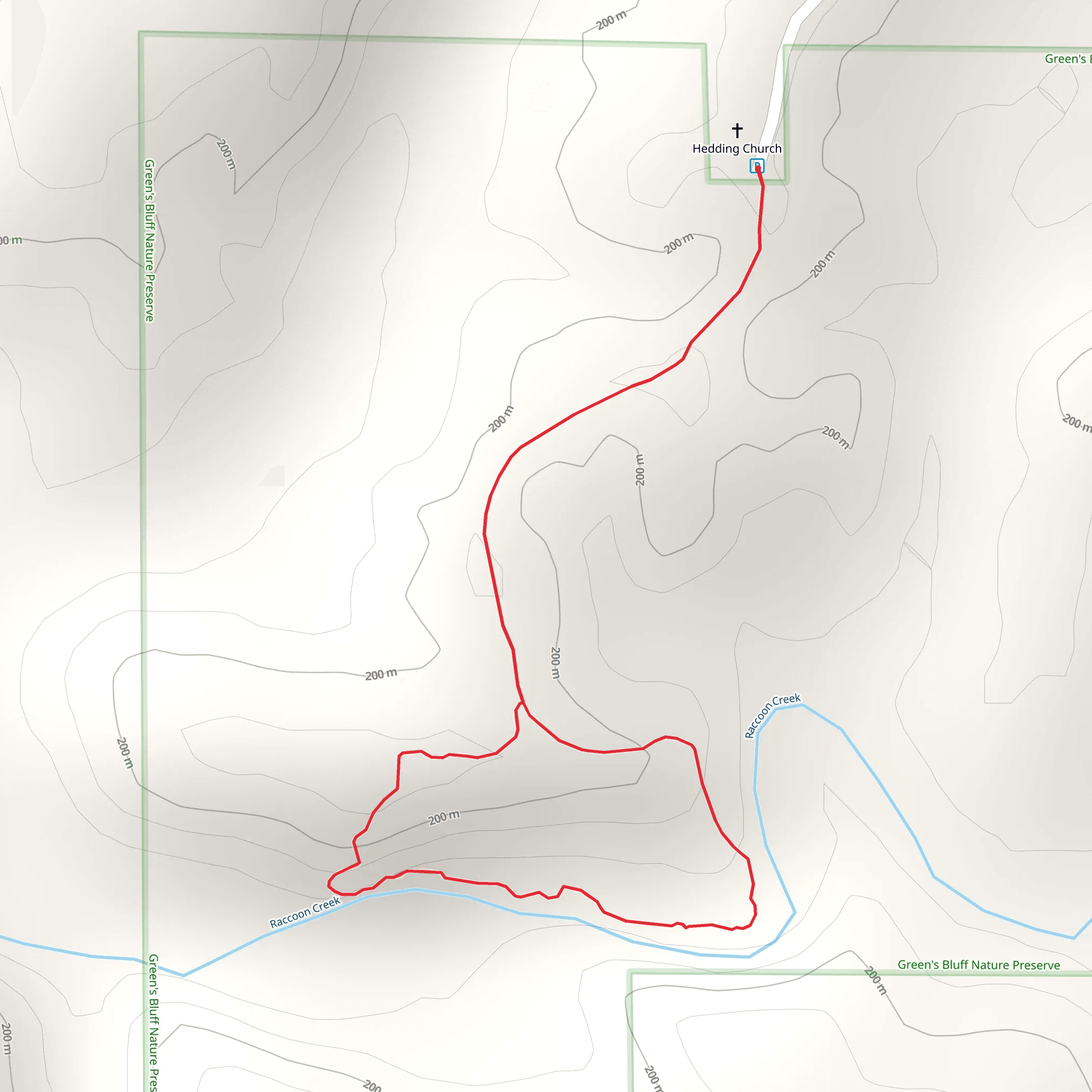 Greens Bluff Loop Trail mobile static map