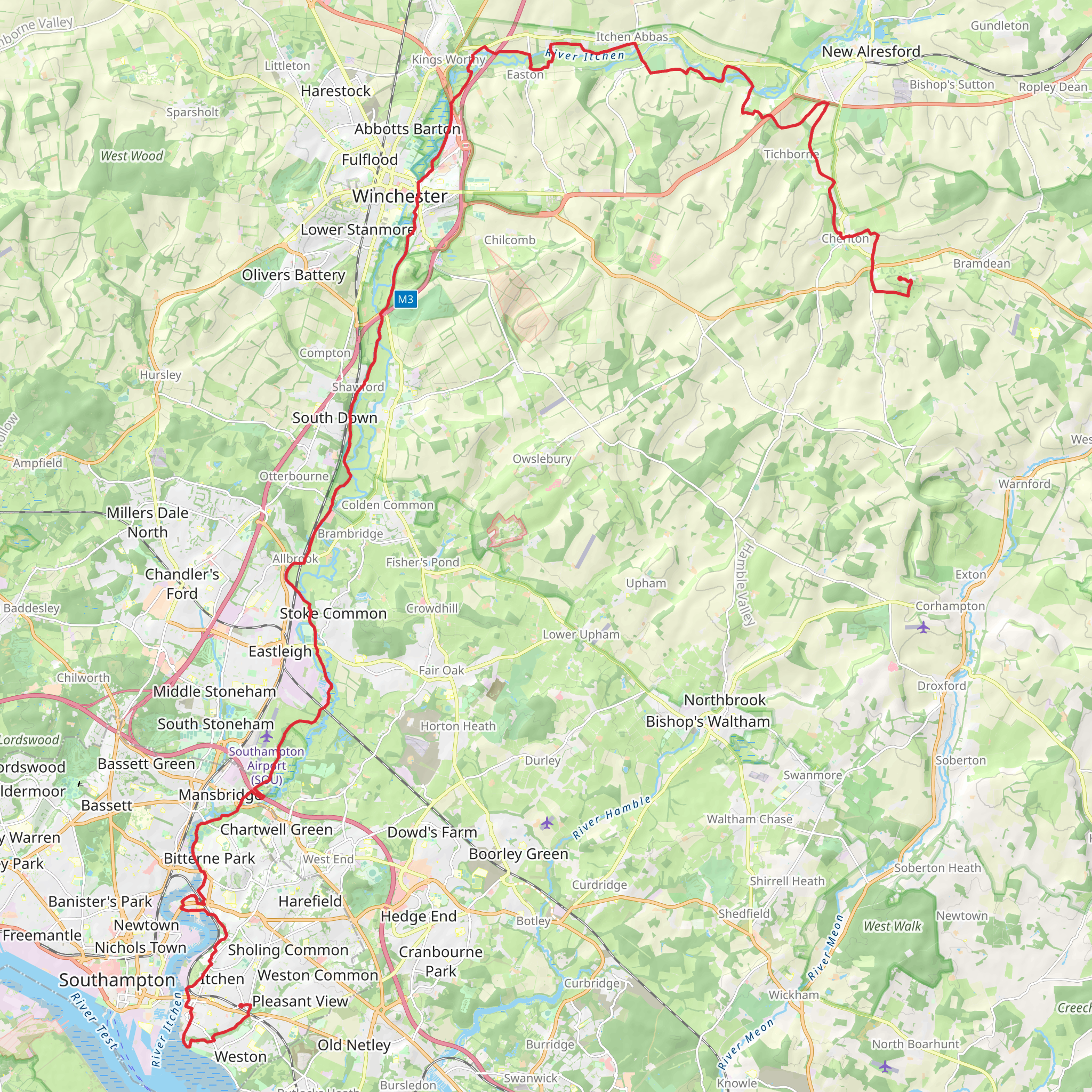 Itchen Way mobile static map