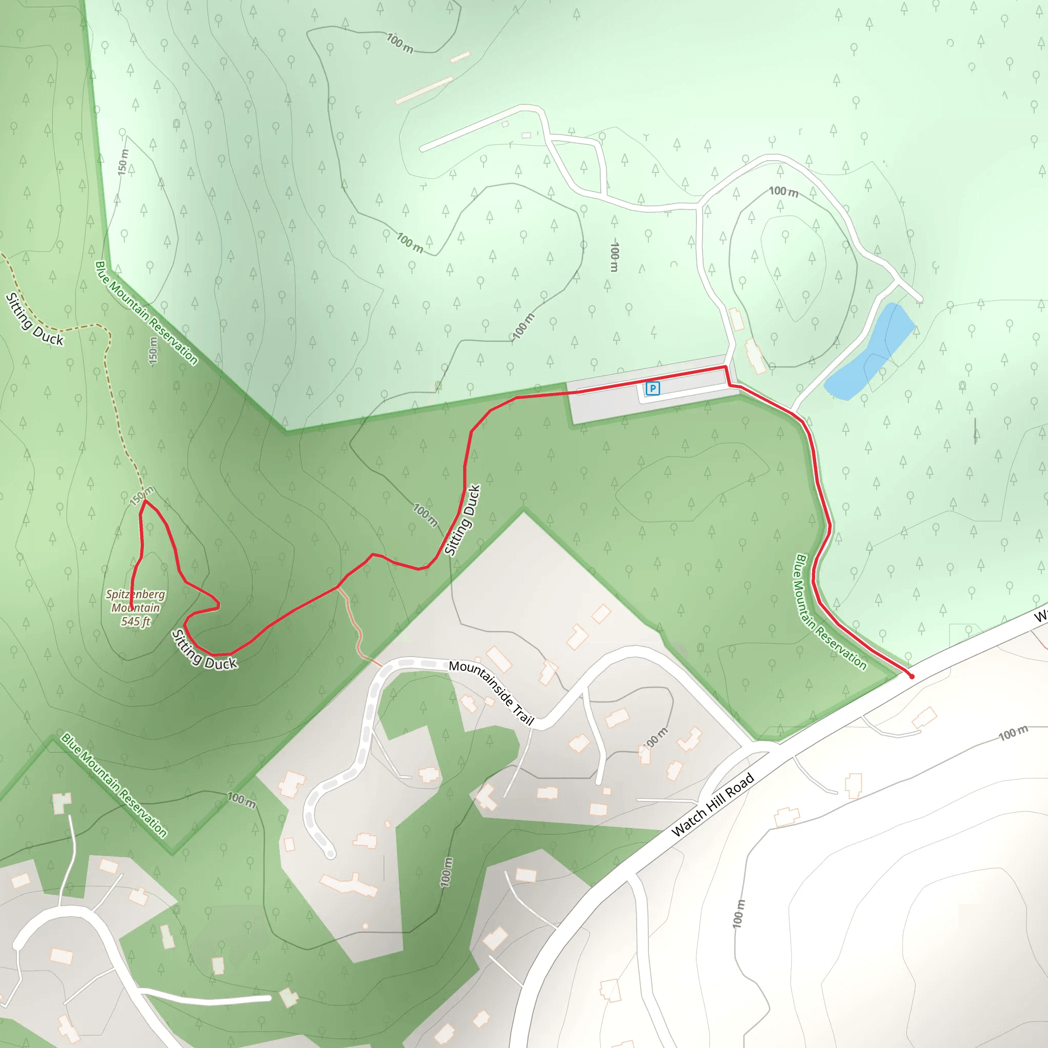 Spitzenberg Mountain Trail mobile static map