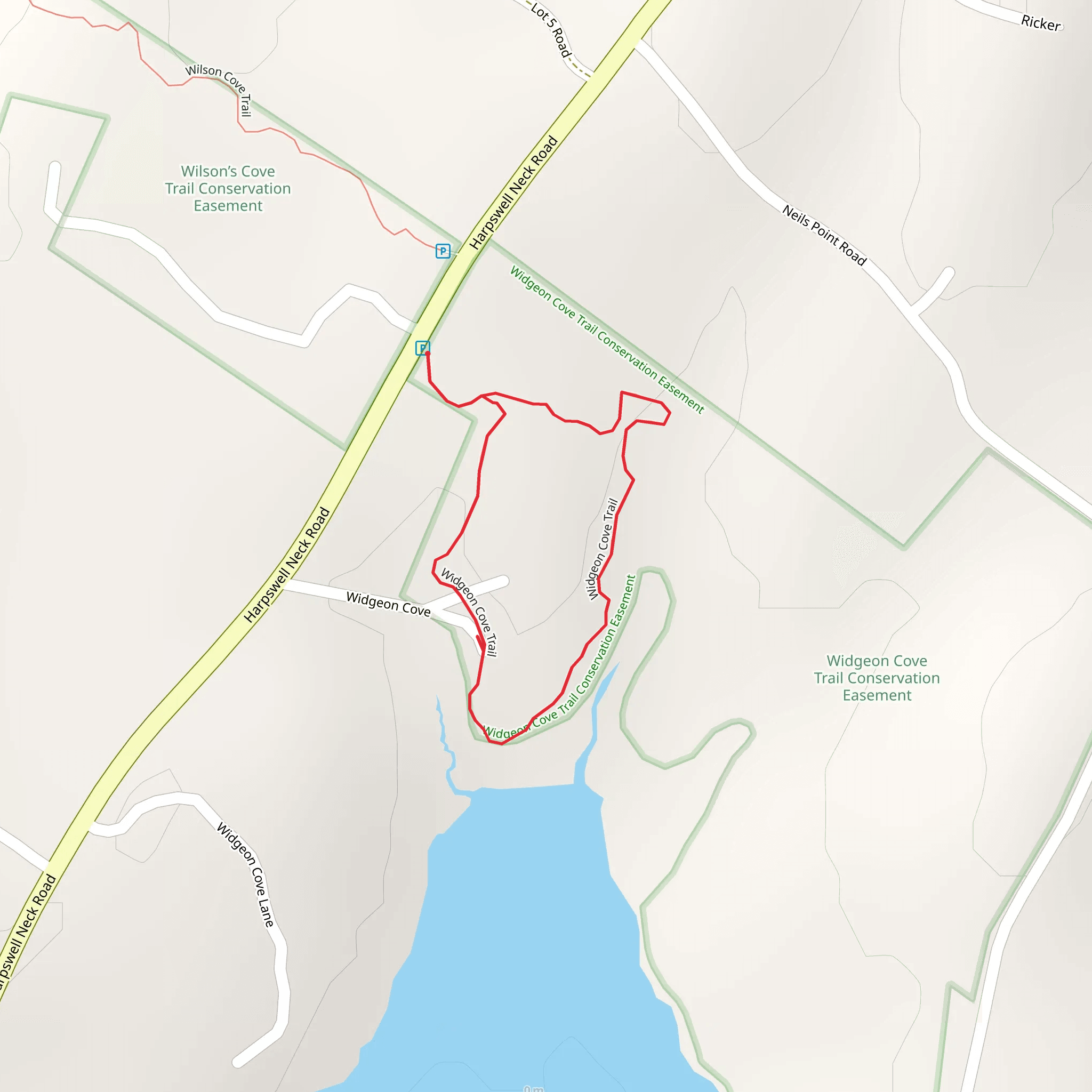 Widgeon Cove Trail Loop mobile static map