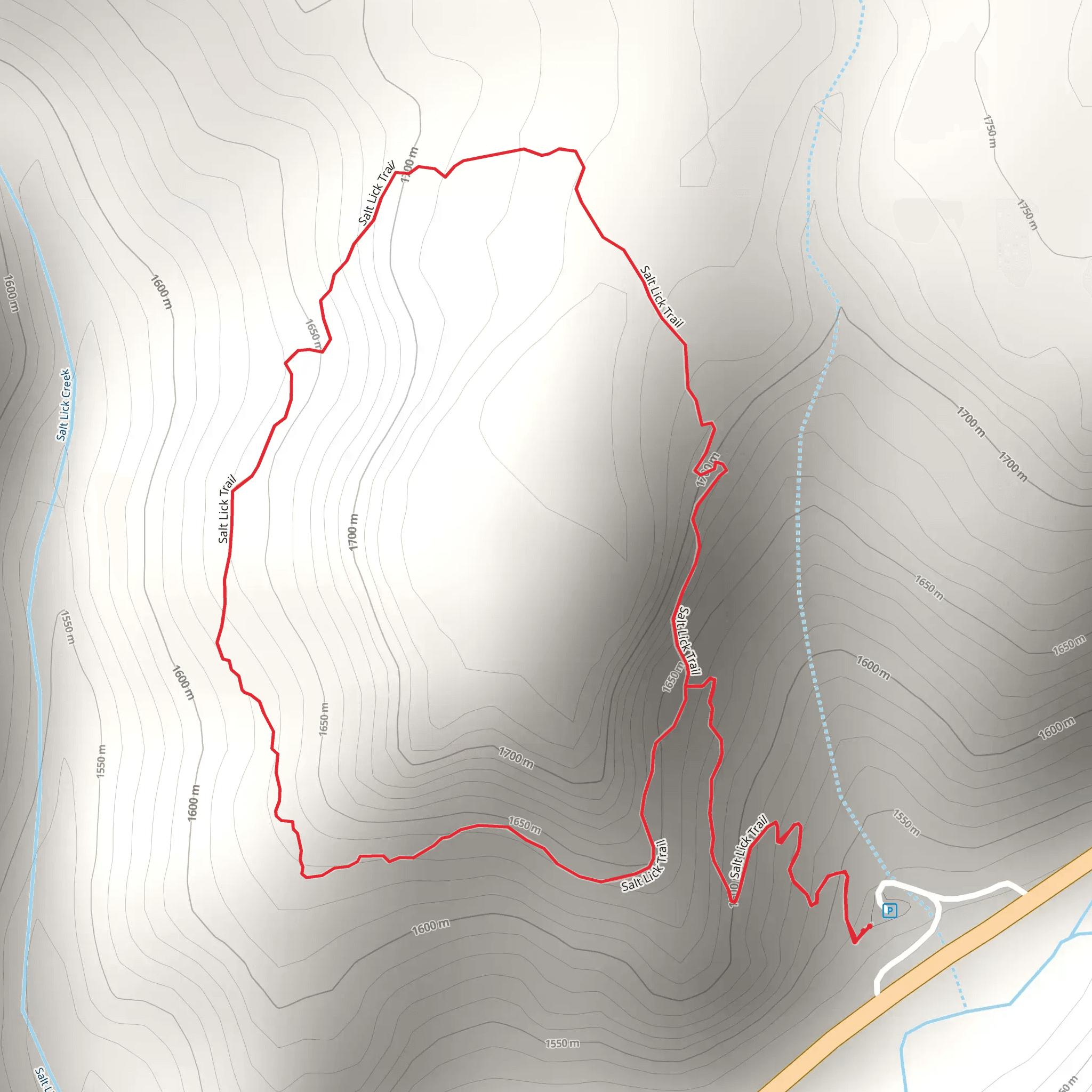 Salt Lick Trail mobile static map