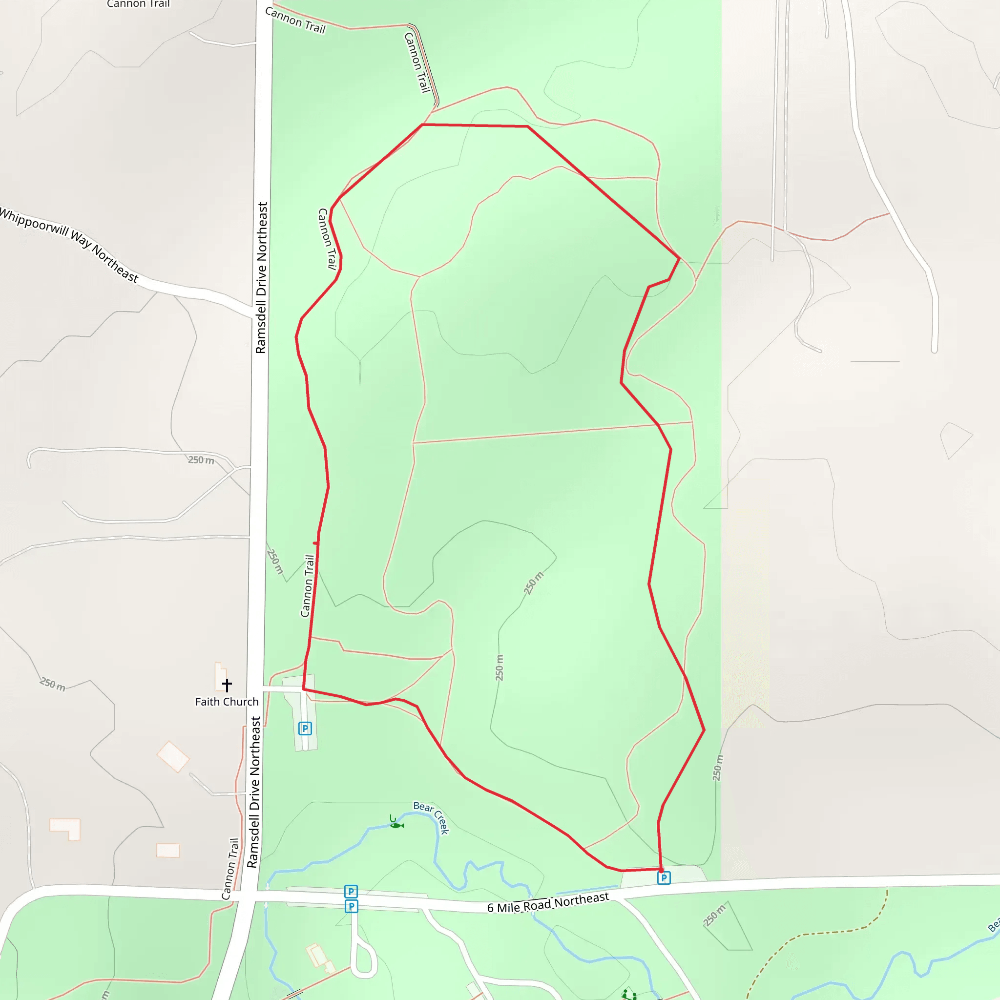Cannon Trail Loop mobile static map