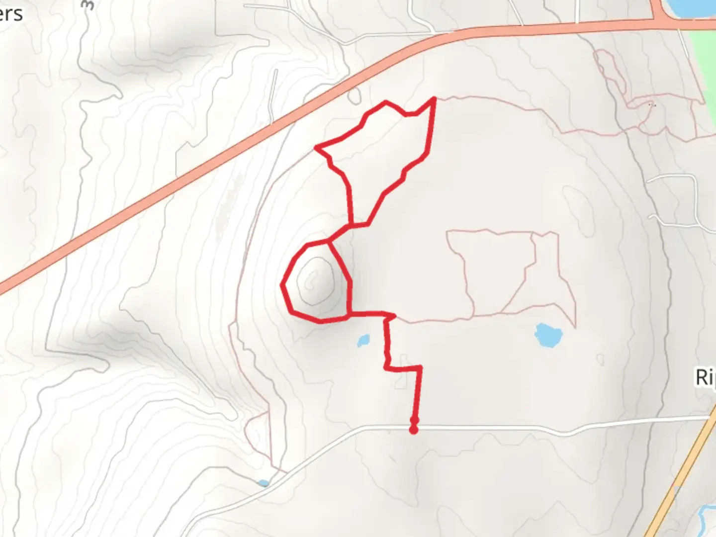 An image depicting the trail Cazenovia Preservation Foundation Loop and its surrounding area.