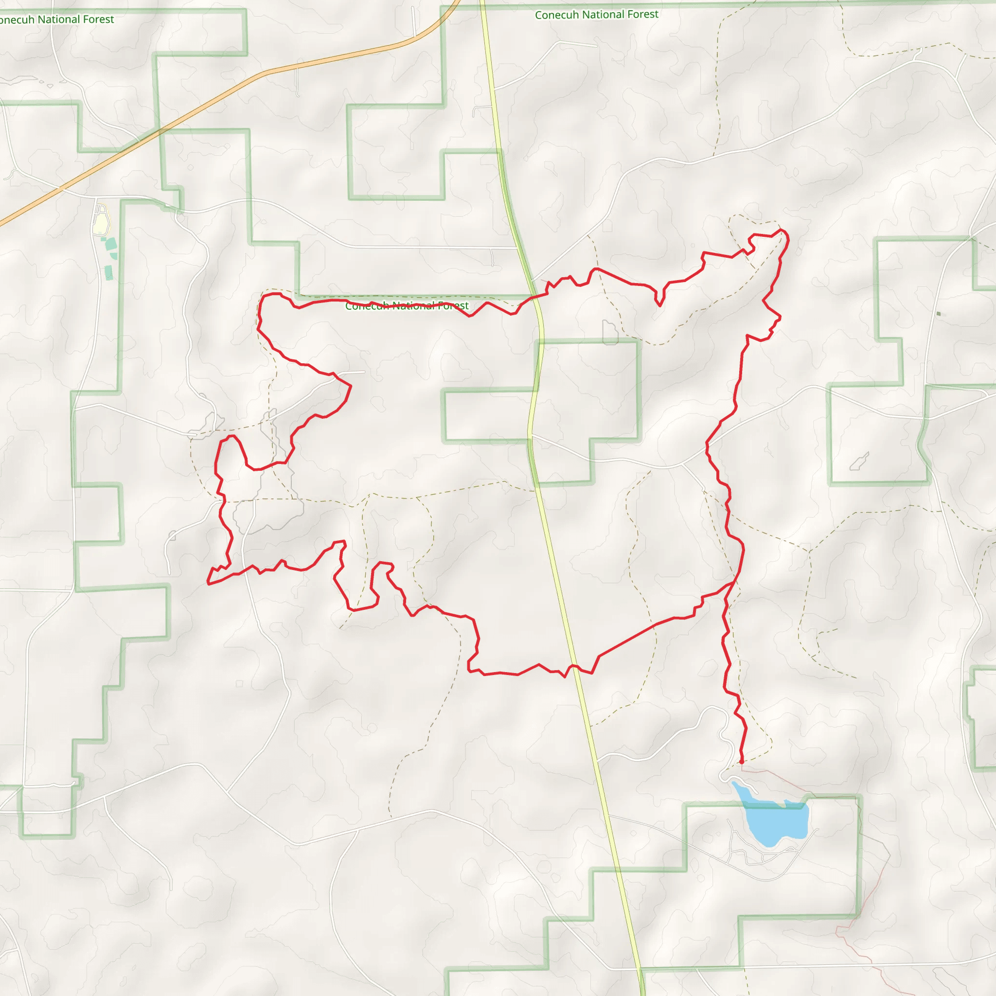 Conecuh Loop Trail - Blue Lake mobile static map