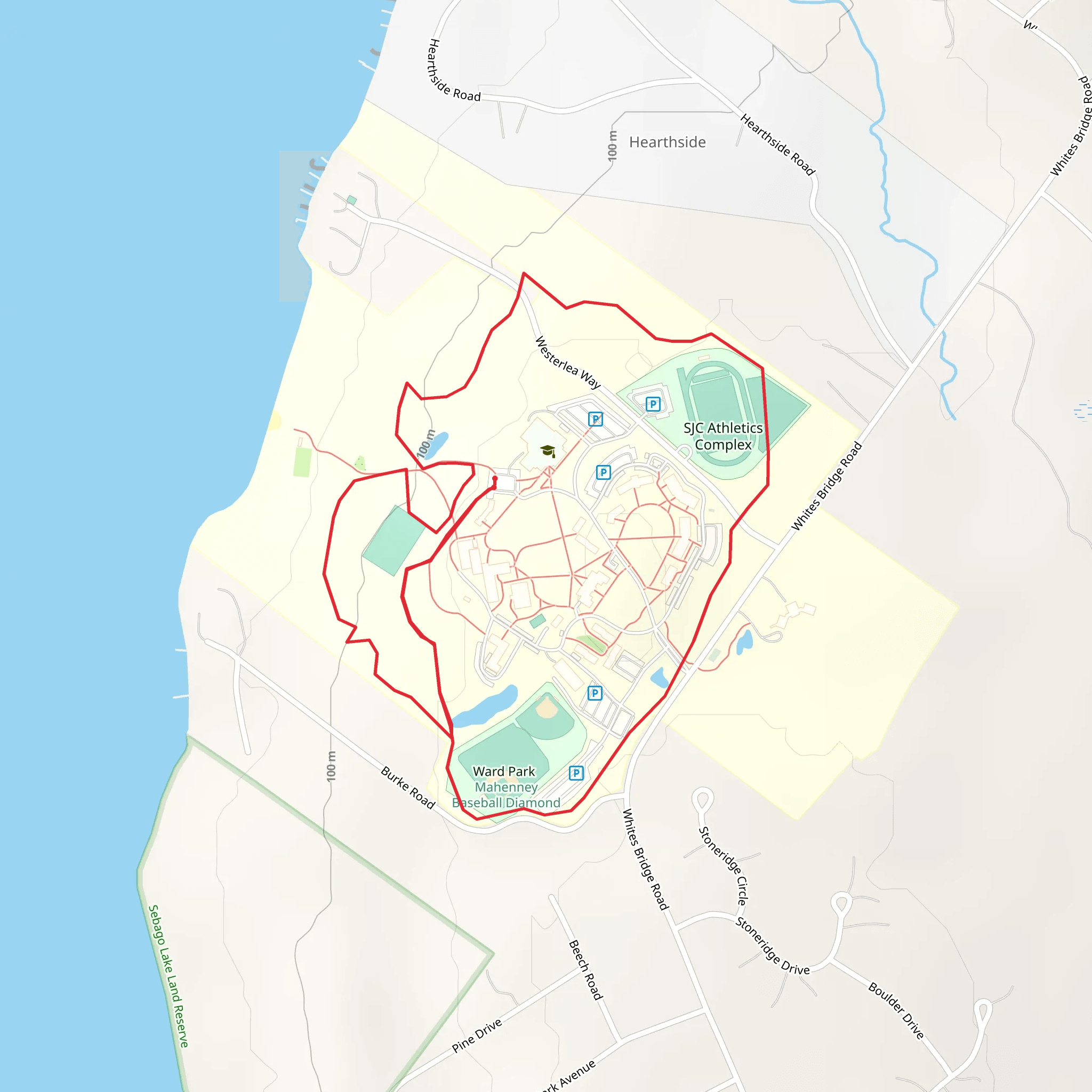 Saint Joseph's Coll of Maine Loop - Westerlea Way mobile static map