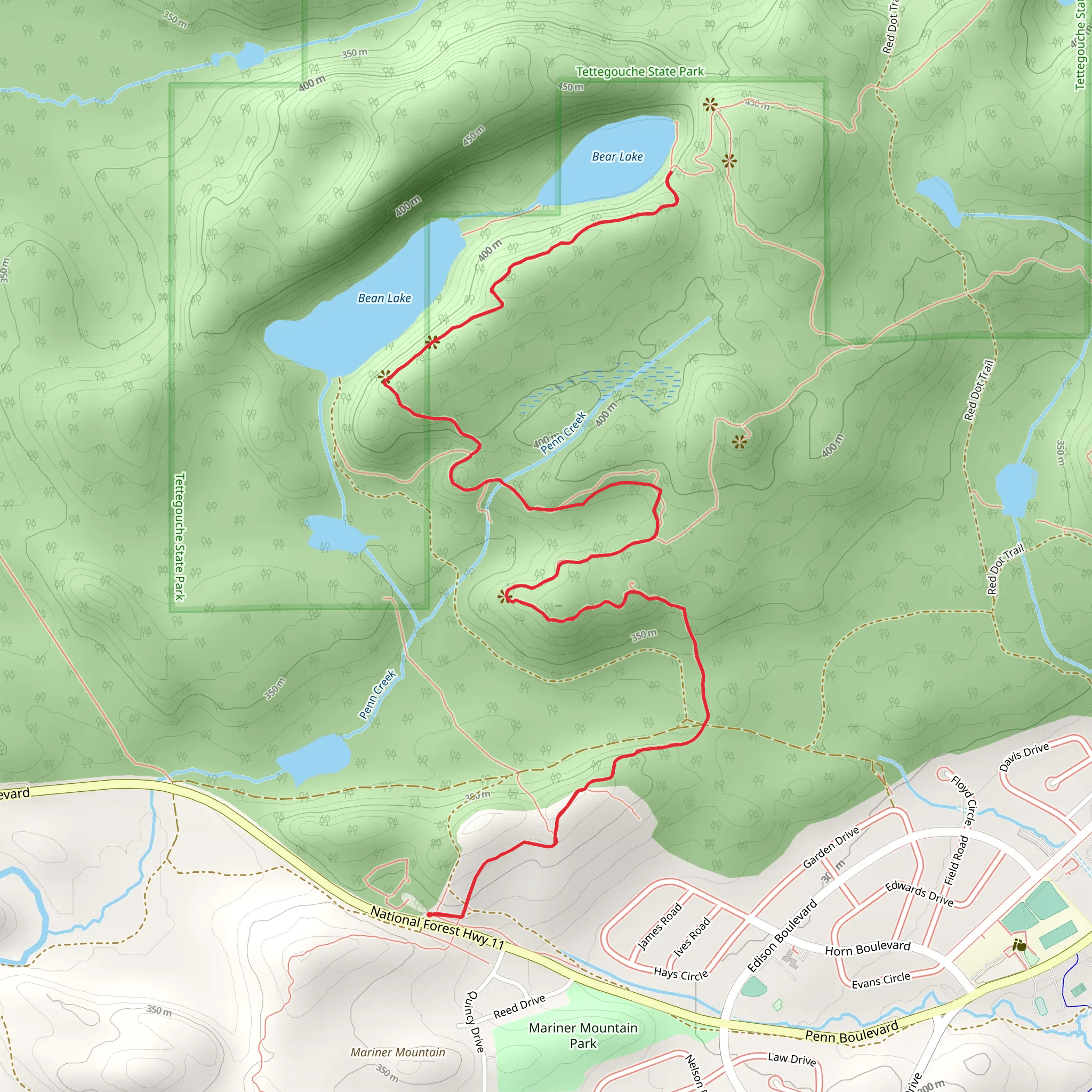 Superior Hiking Trail mobile static map
