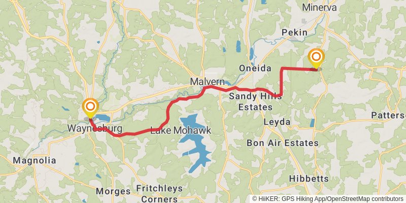 North Country Trail - Ohio stage 82 Map