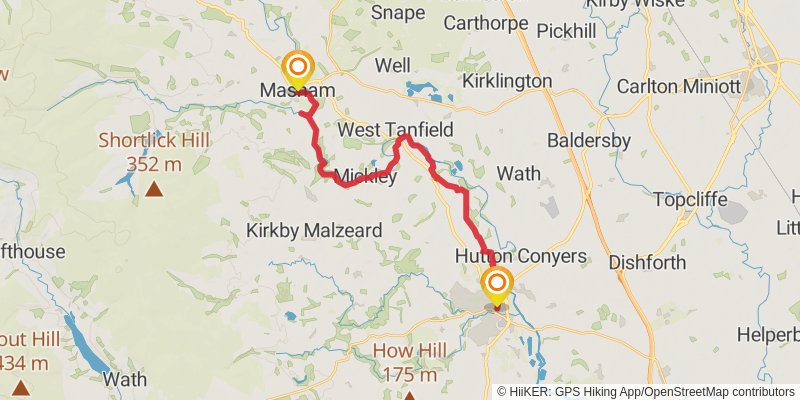 Yoredale Way stage 5 Map