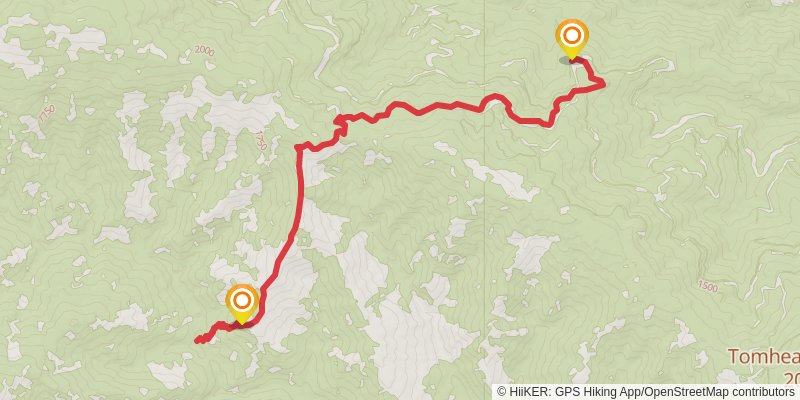Sanford Ridge Trail stage 2 Map