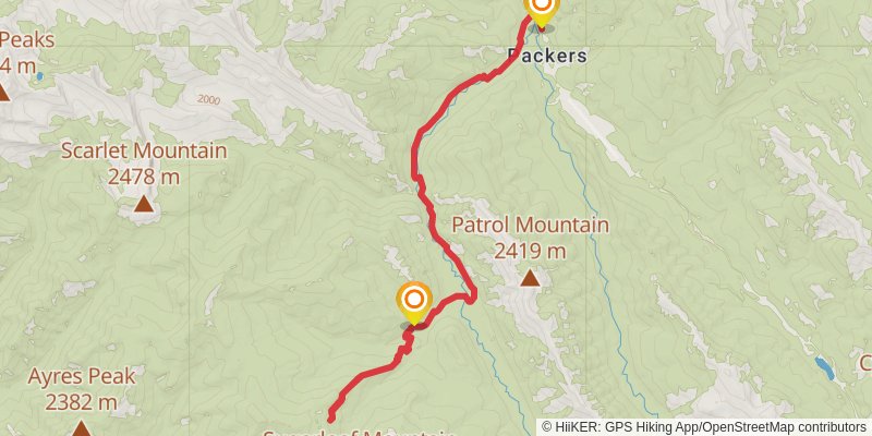 Ellis Creek via CDT stage 2 Map