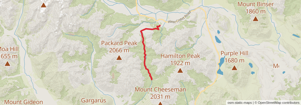 Te Araroa South Island stage 30 Map