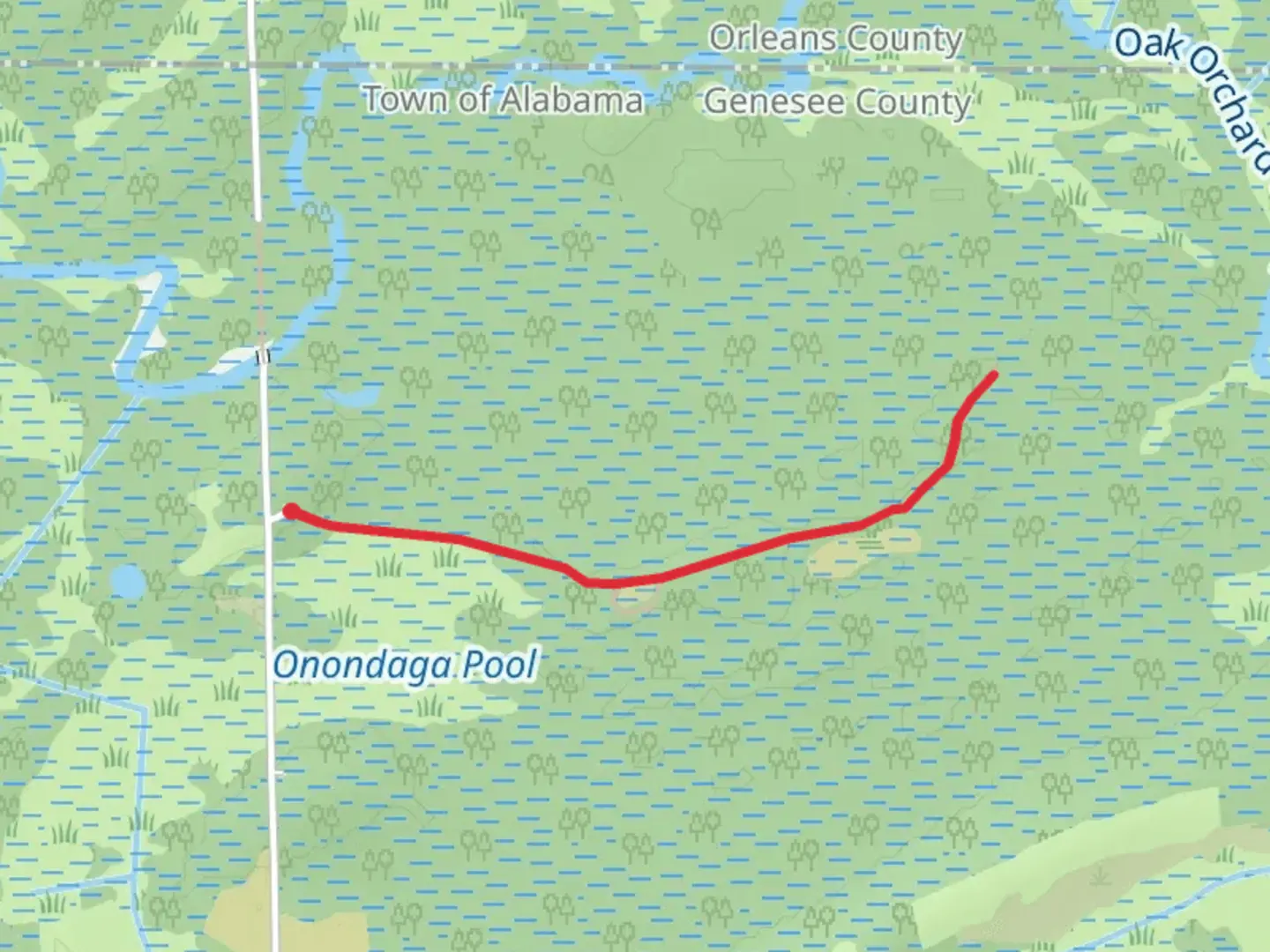 An image depicting the trail Onondaga Trail and its surrounding area.
