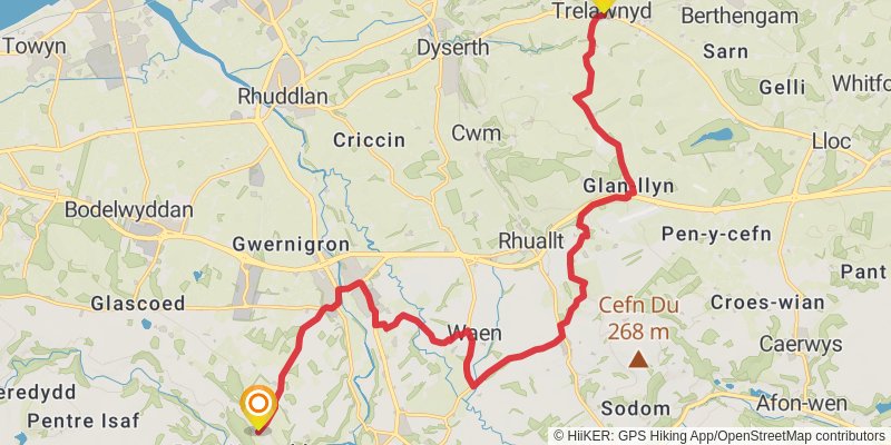 North Wales Pilgrim's Way - Taith Pererin Gogledd Cymru stage 2 Map