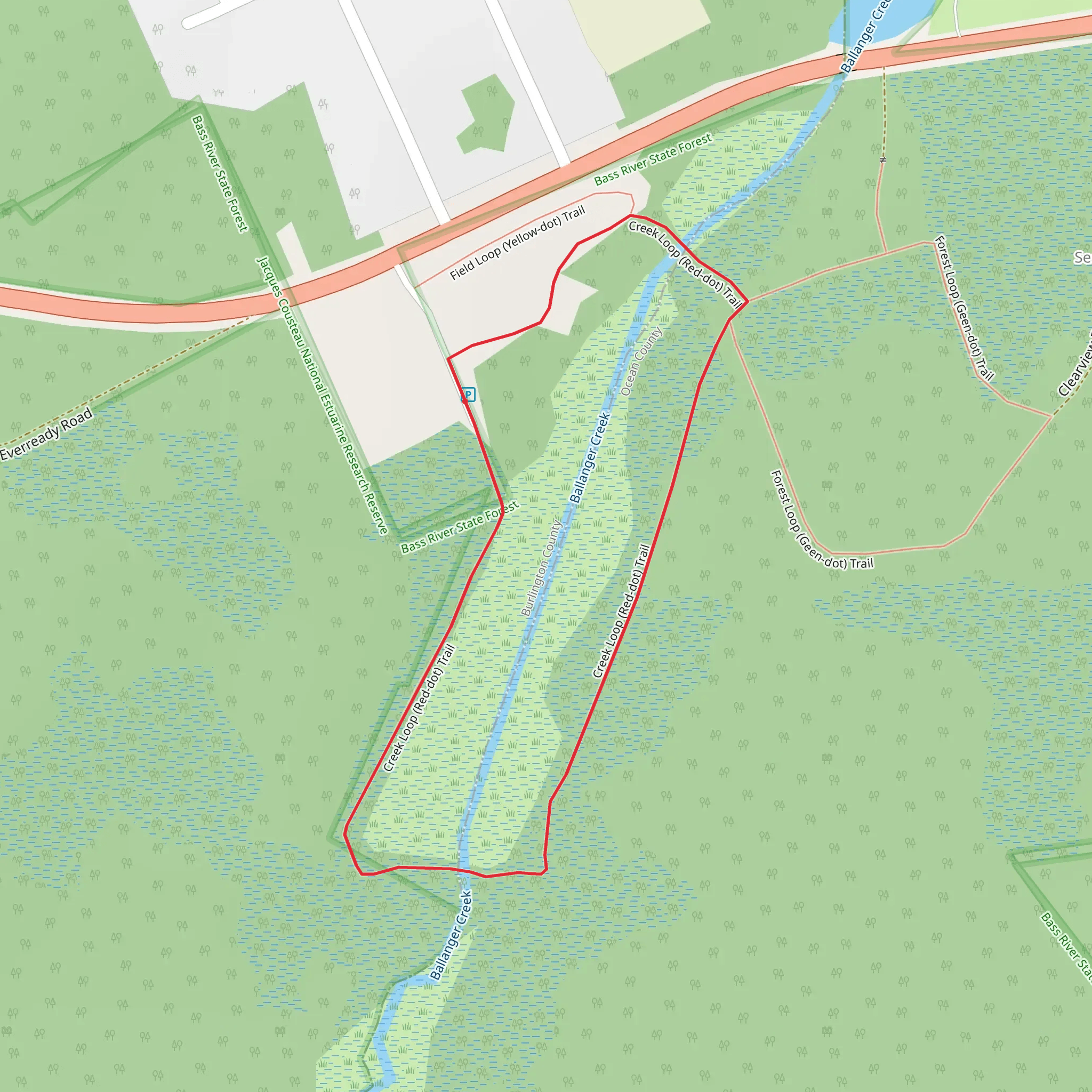Ballanger Creek Loop mobile static map