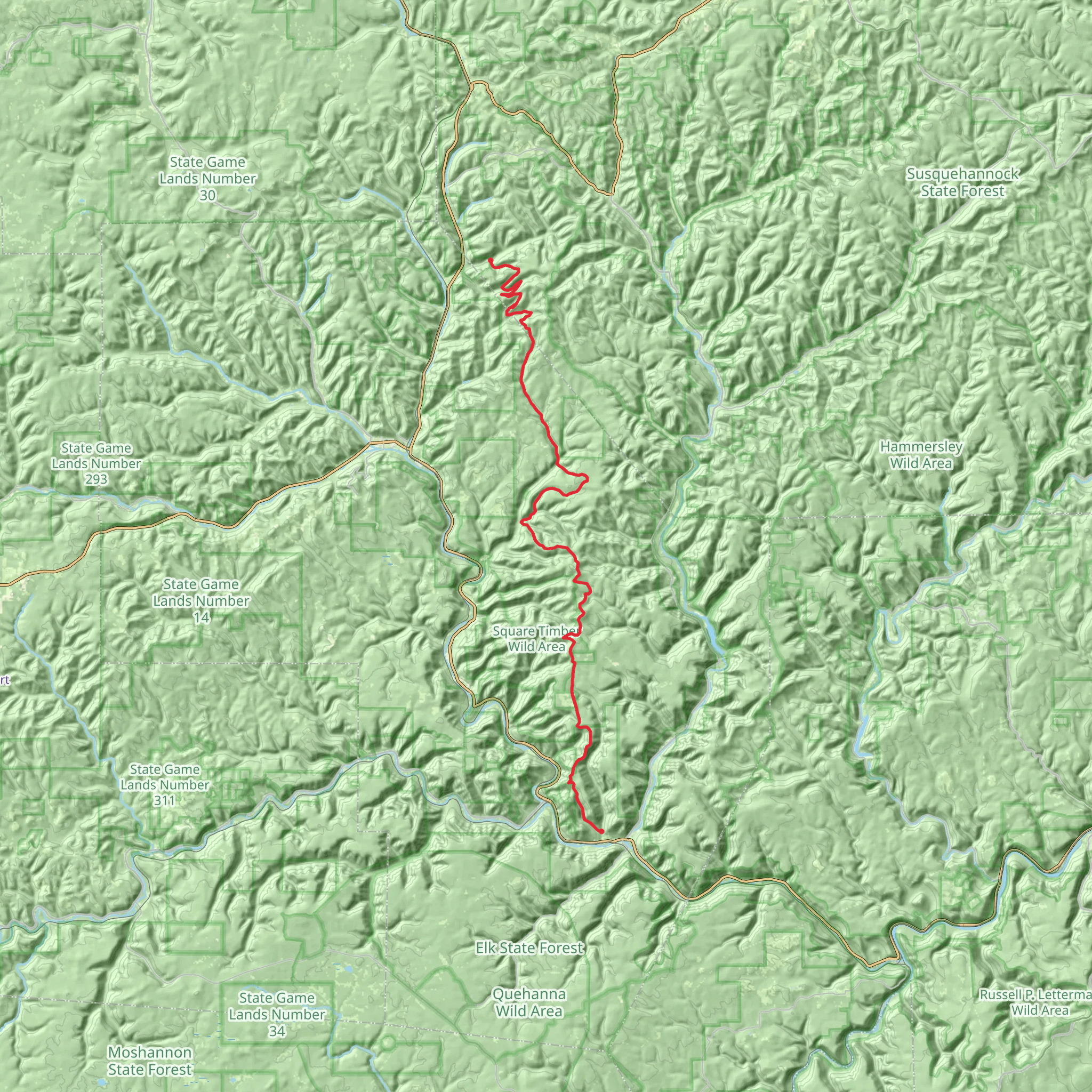 Bucktail Path mobile static map