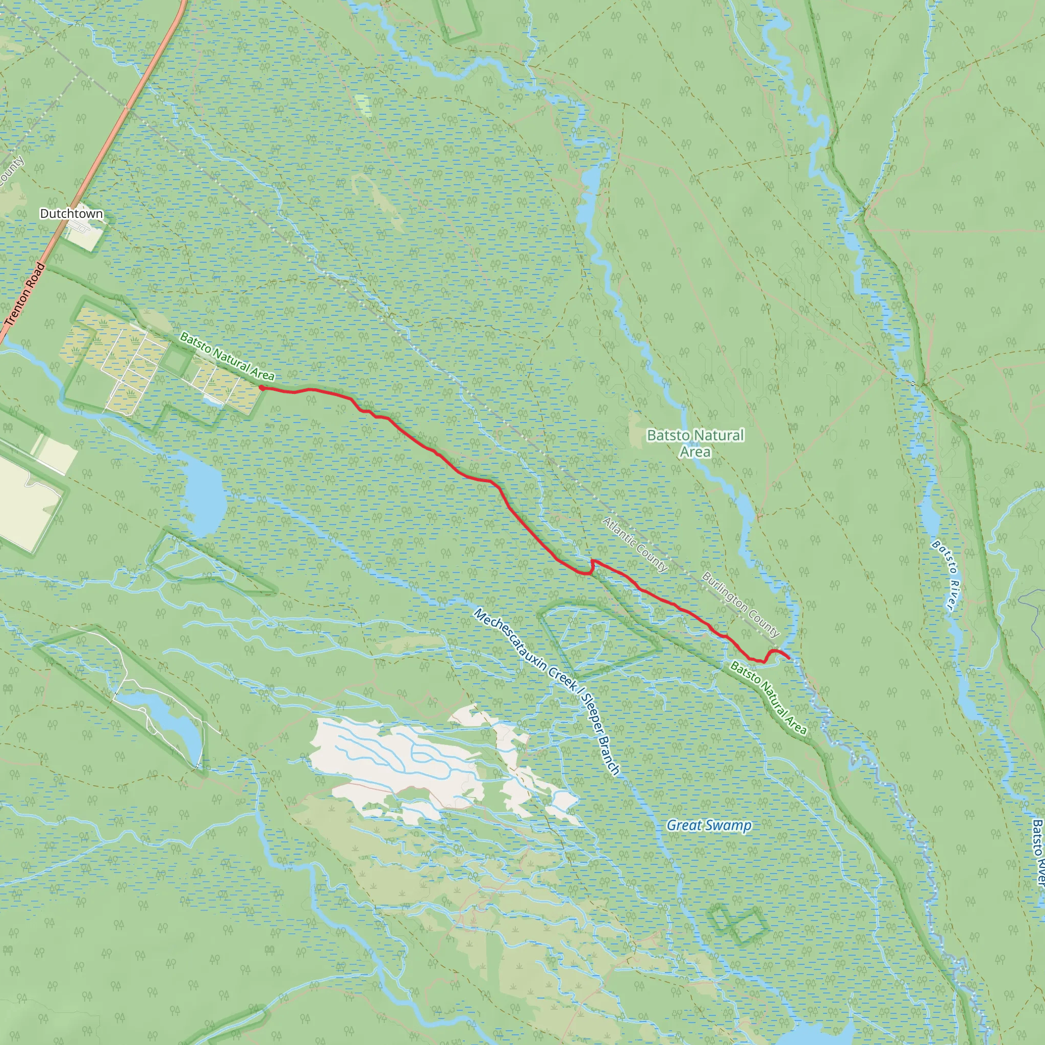 Mullica River via Sleeper Branch Road mobile static map