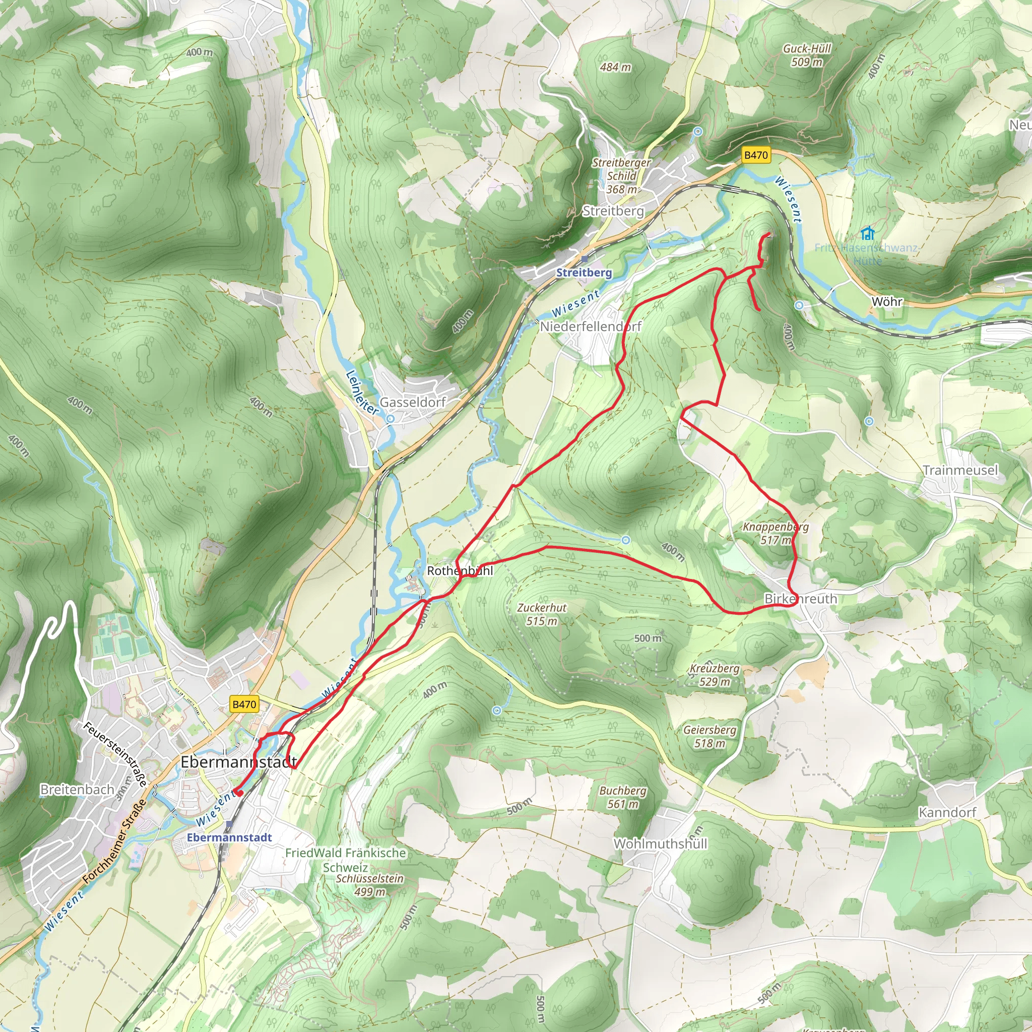 Niedeck Castle via Leo-Jobst-Weg and Franz-josef-Kaiser Weg mobile static map