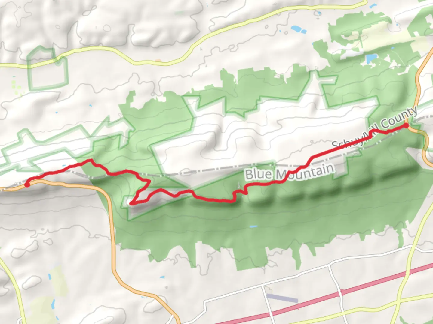 An image depicting the trail Appalachian National Scenic Trail from Applebee Shelter and its surrounding area.