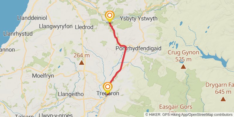 Ystwyth Trail stage 2 Map