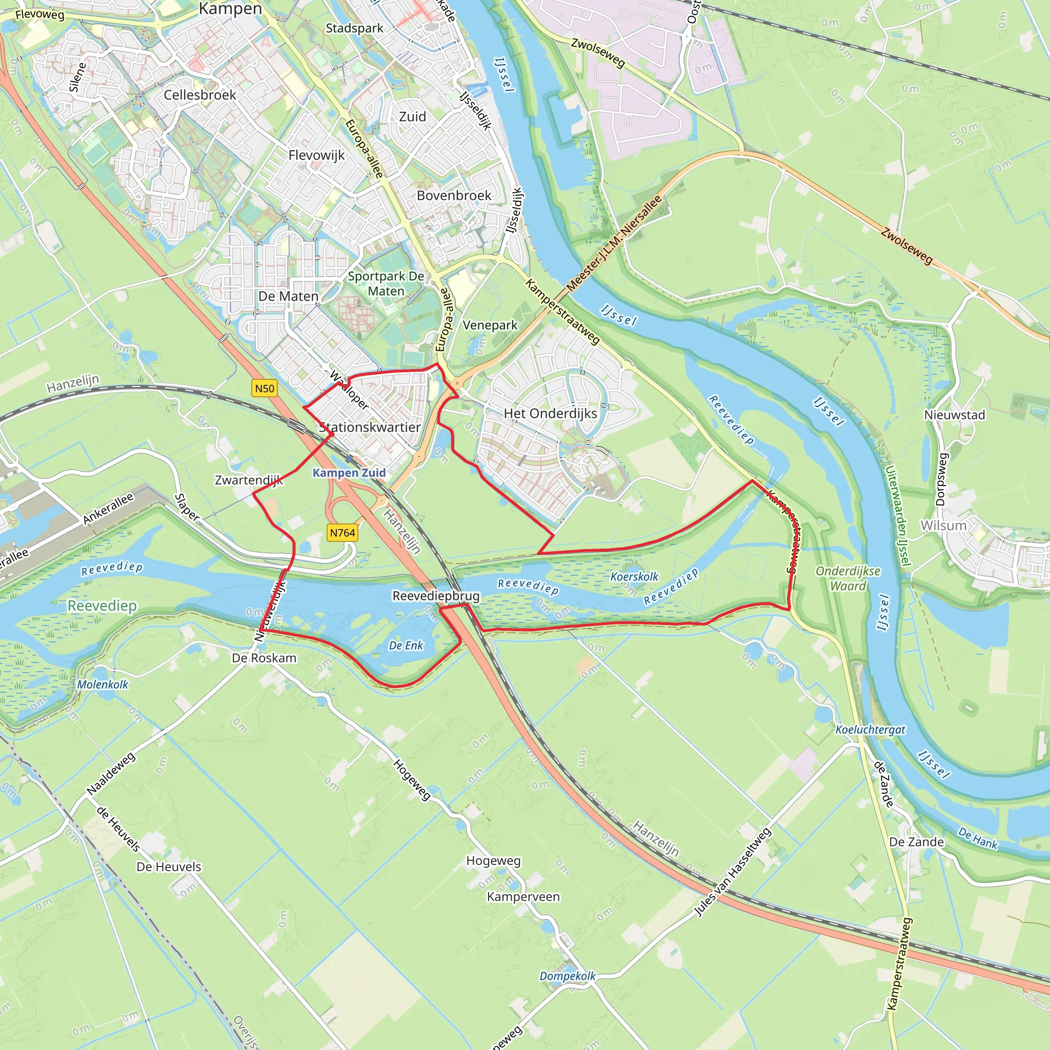 Spoorpad and Reevediep Loop mobile static map