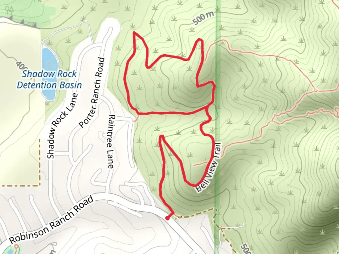An image depicting the trail Bell View Trail and its surrounding area.