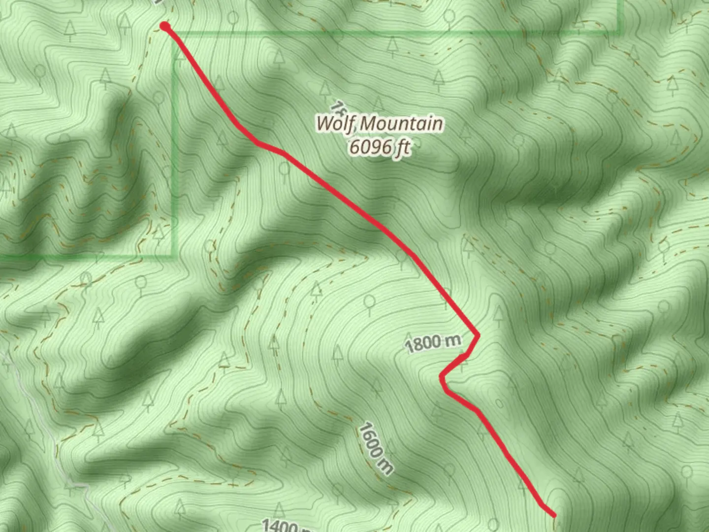 An image depicting the trail Calx Mountain Trail and its surrounding area.
