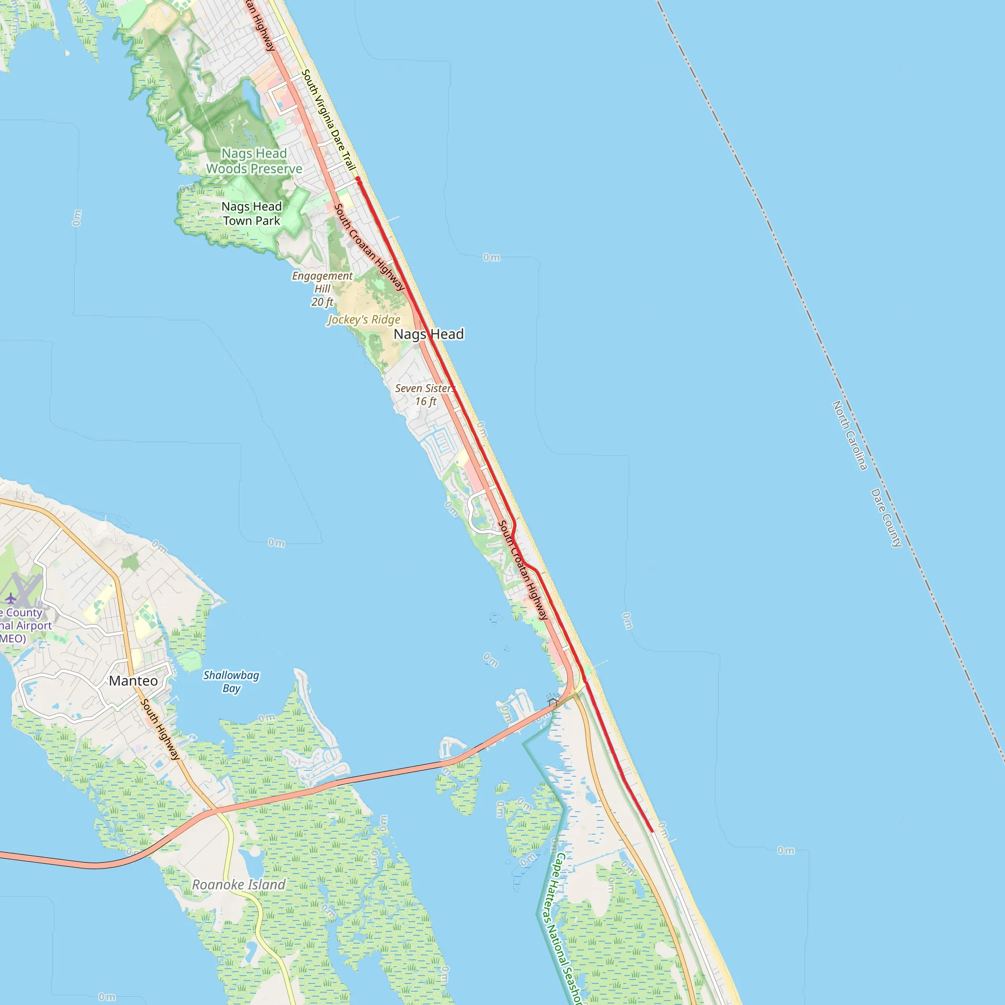 Nags Head mobile static map