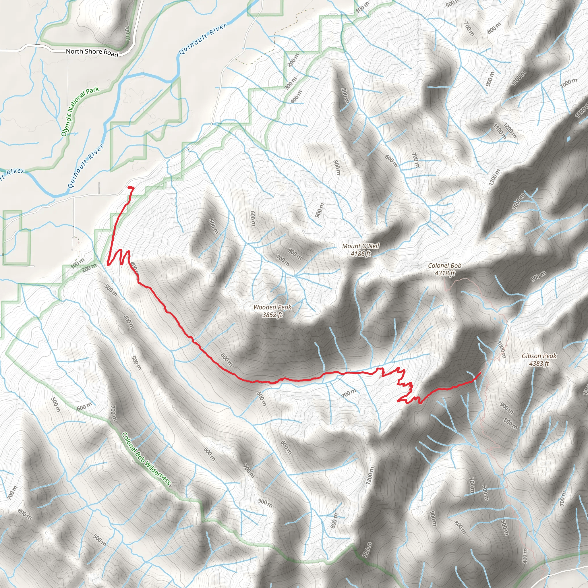 Colonel Bob Trail mobile static map
