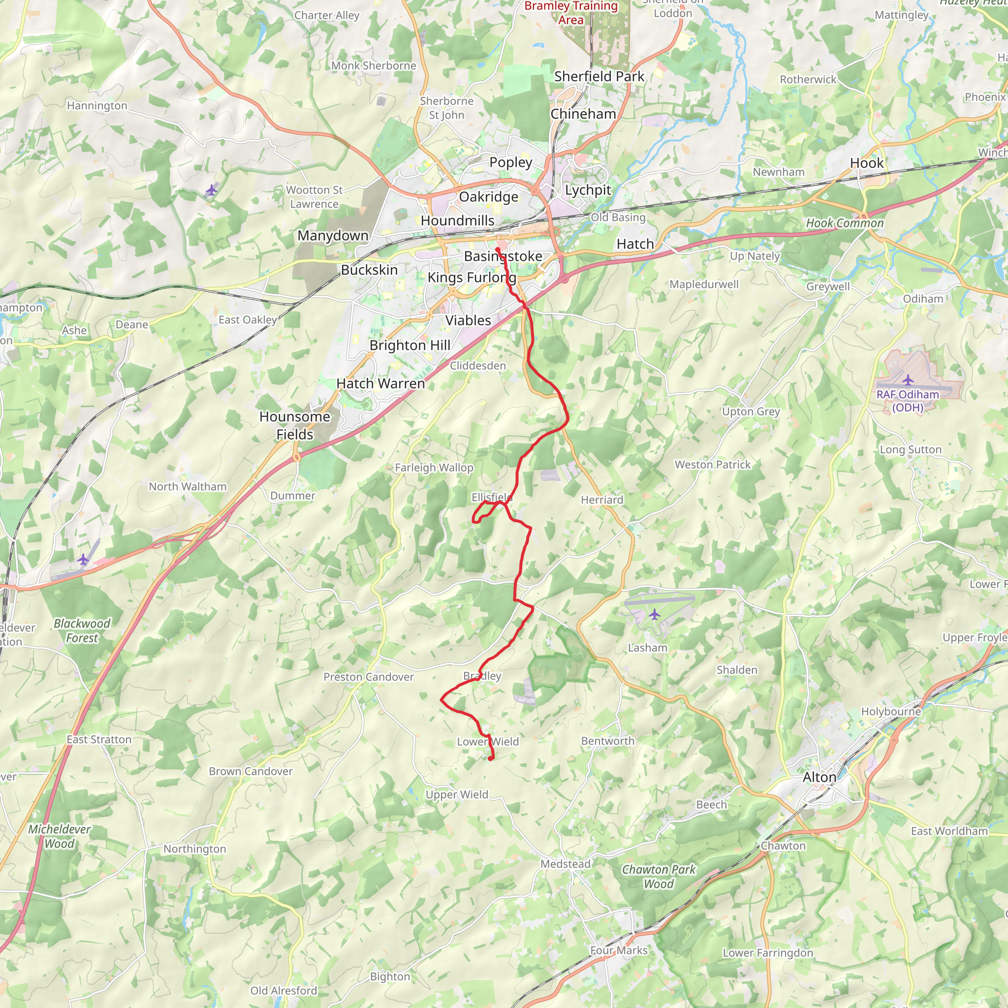 Swallick Wood, Whinkney's Copse and Park Copse Walk mobile static map