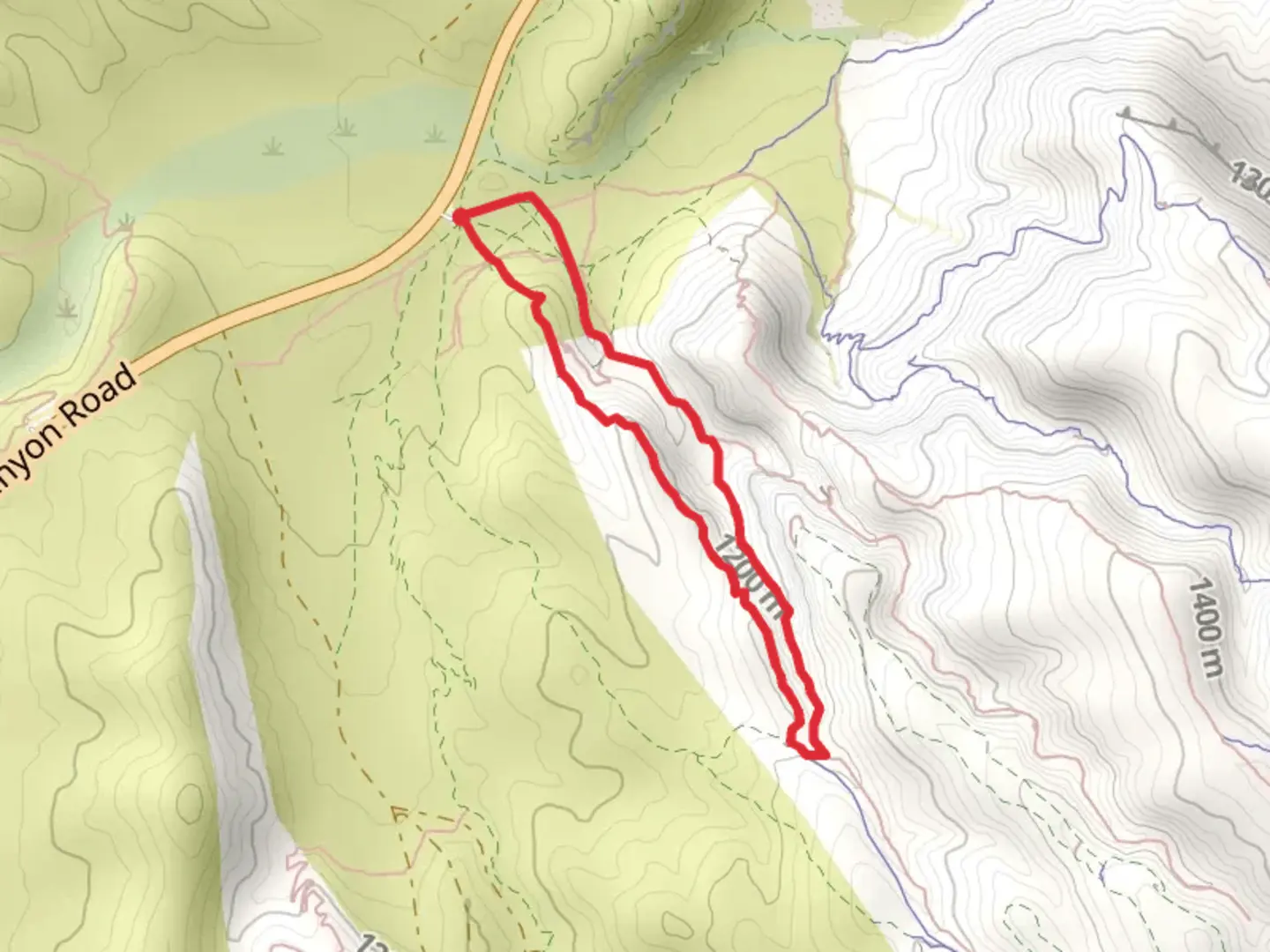 An image depicting the trail Rock Garden Loop and its surrounding area.