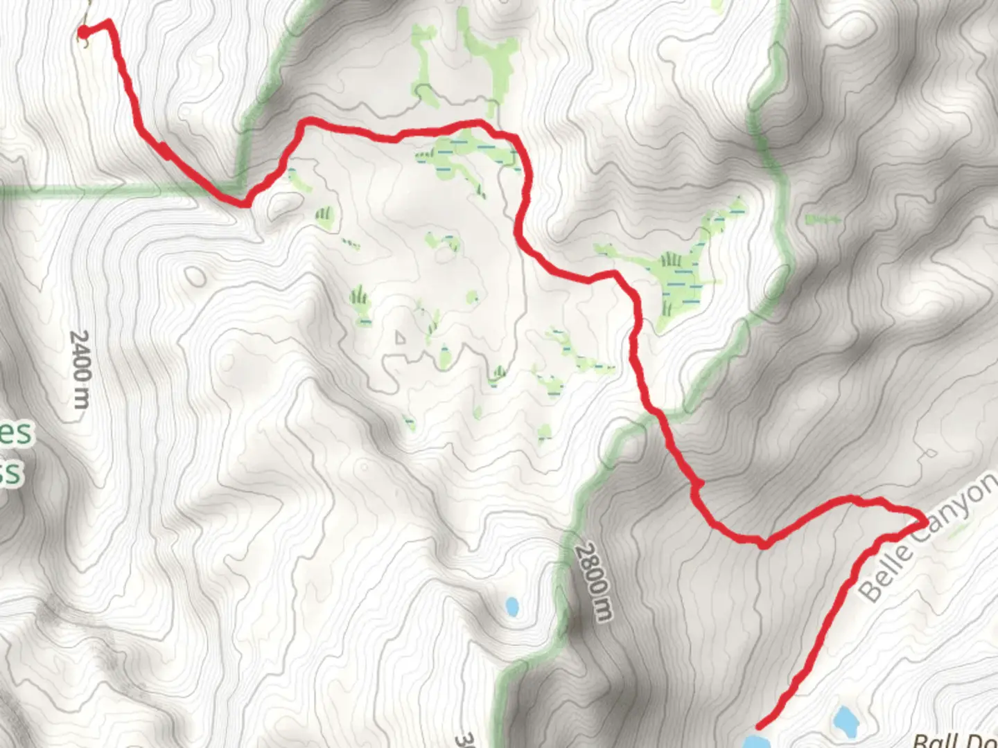 An image depicting the trail Seville Lake via Rowell Creek and its surrounding area.