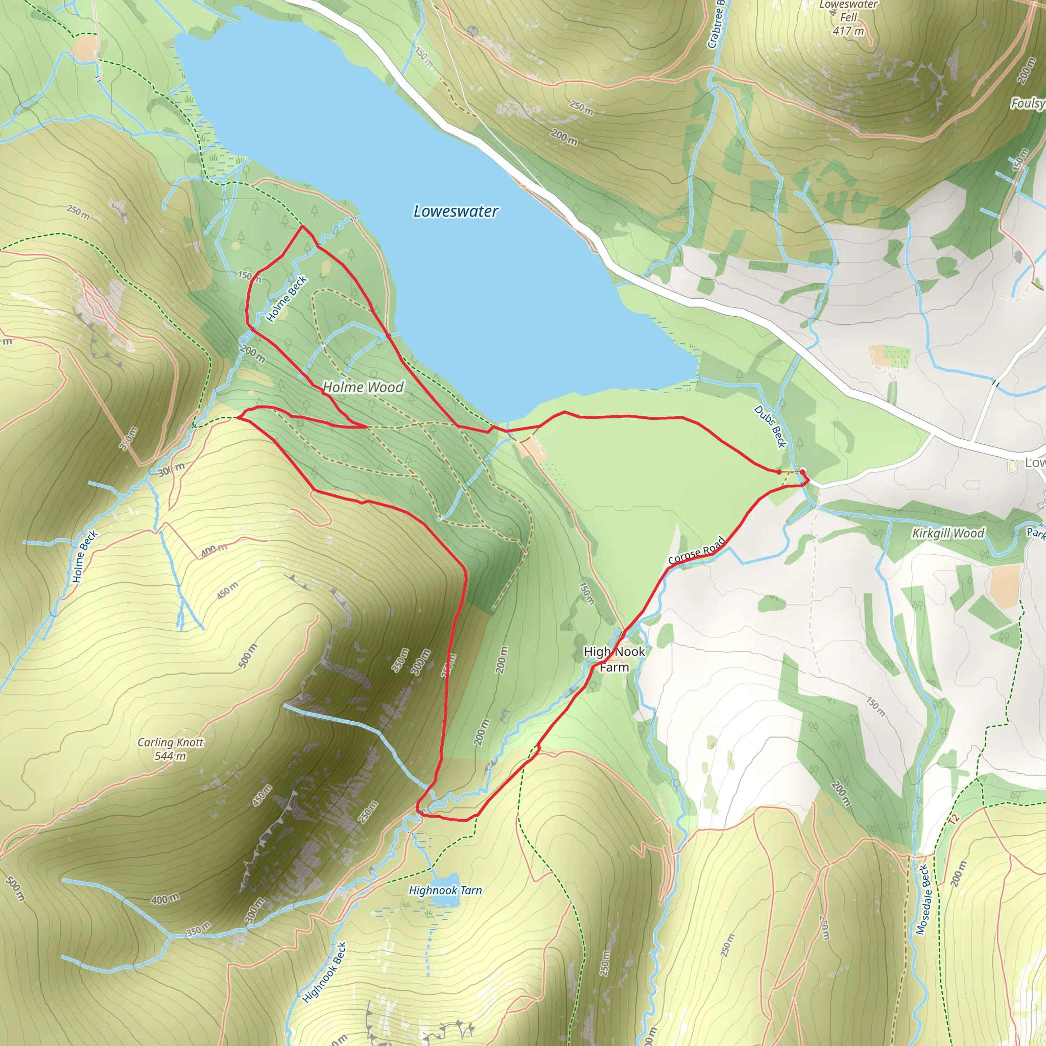 Corpse Road and Tumuli Walk mobile static map