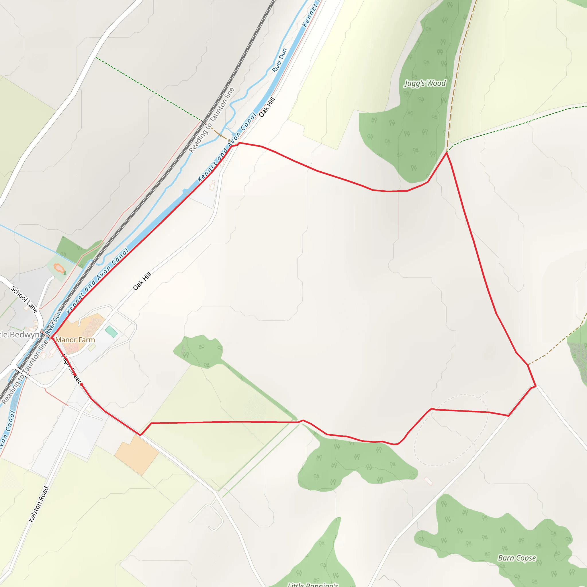 Little Bedwyn Loop mobile static map