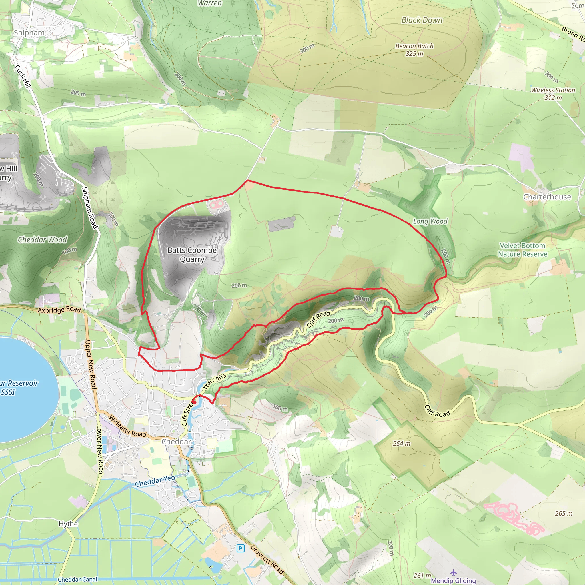 Black Rock and Horseshoe Bend Loop mobile static map