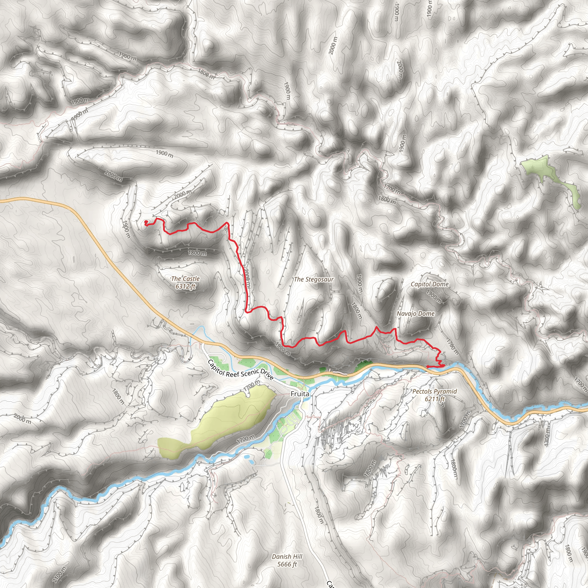 Rim Overlook and Navajo Knobs Trail mobile static map