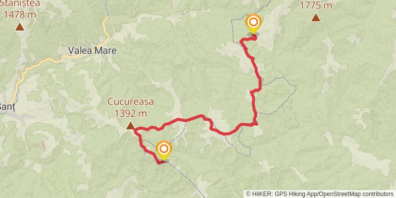 Trans Carpathian Hike stage 68 Map