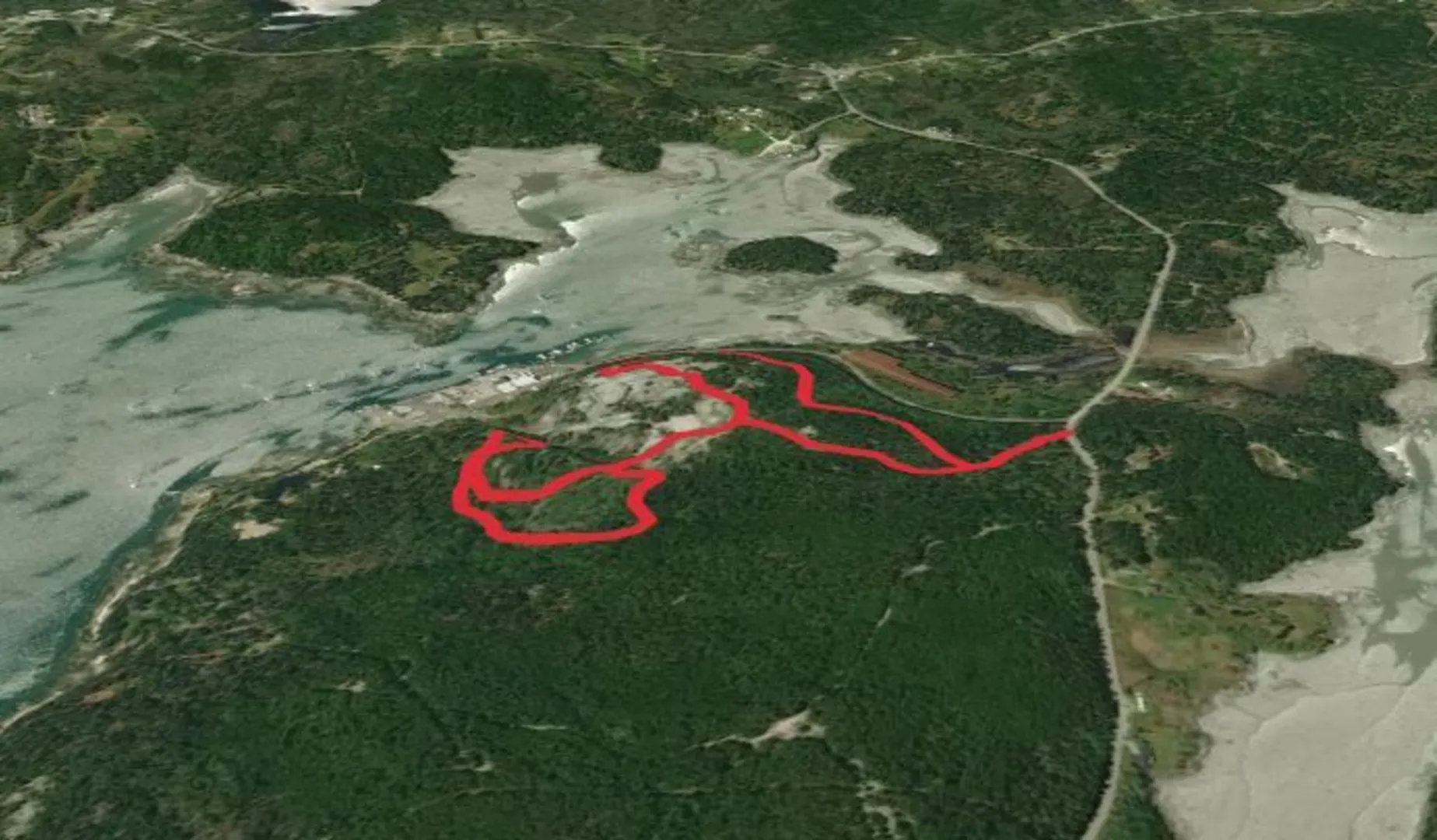 An image depicting the trail Settlement Road Loop and its surrounding area.