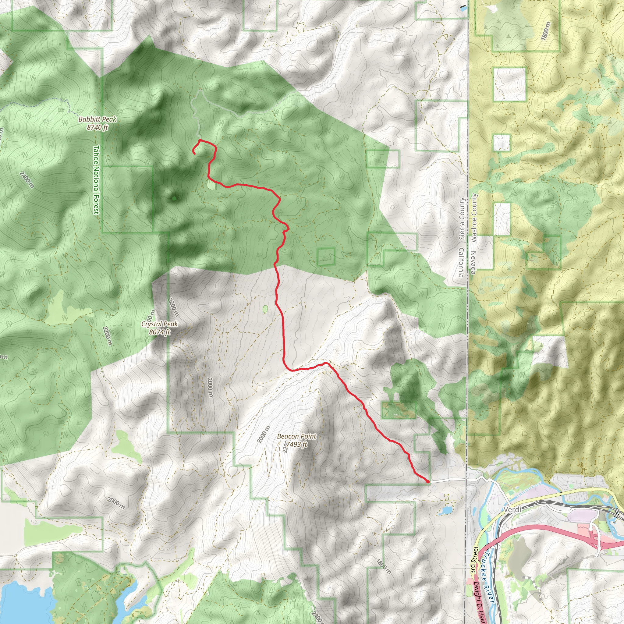Long Valley Road Walk mobile static map