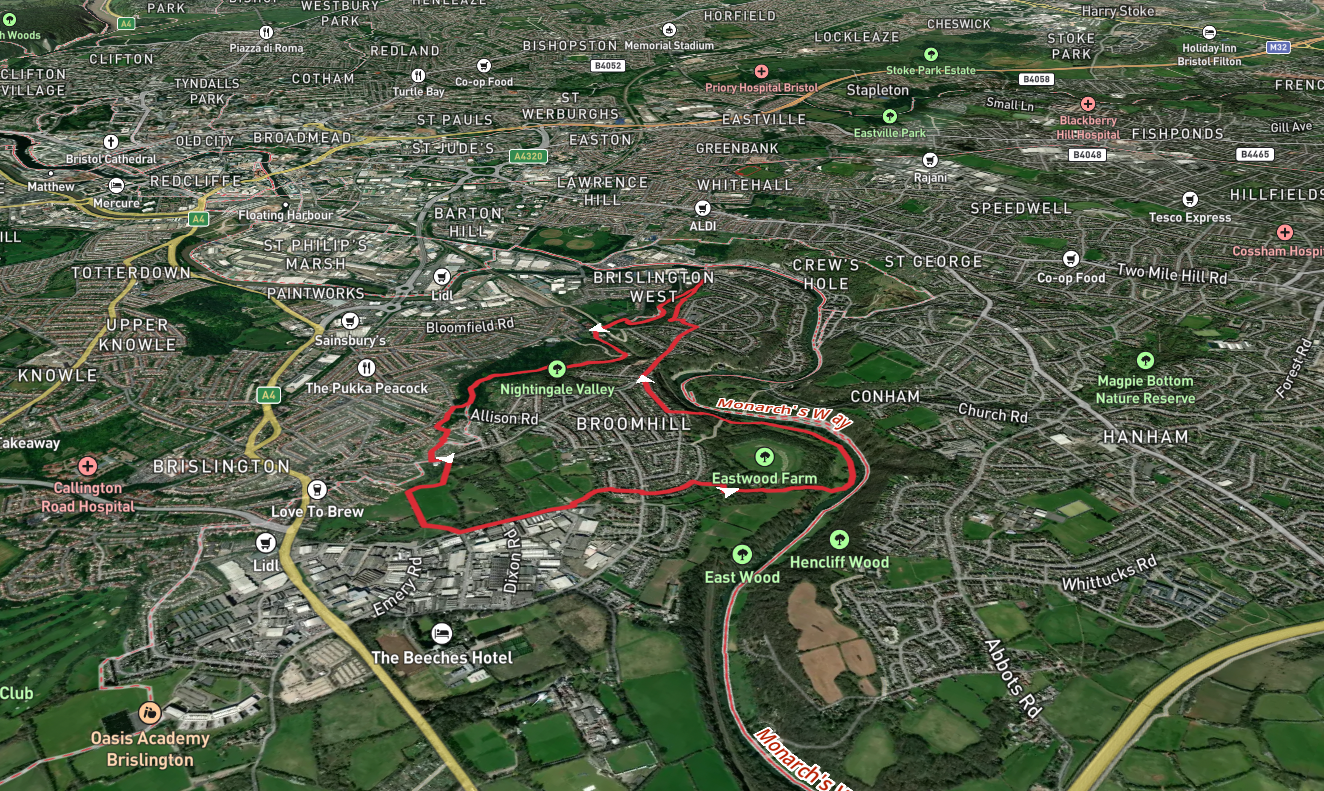 Nightingale Valley, Victory Park and Eastwood Farm Loop