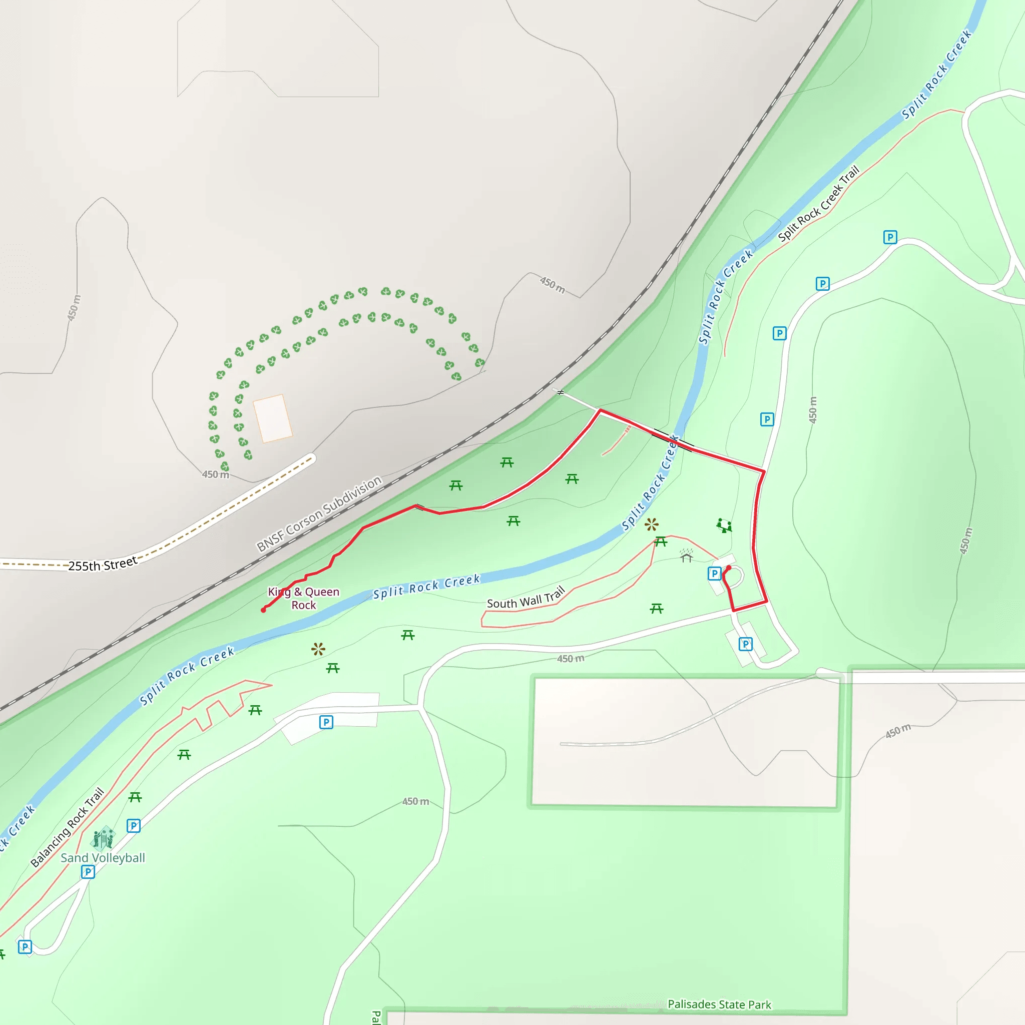 Split Rock Creek mobile static map