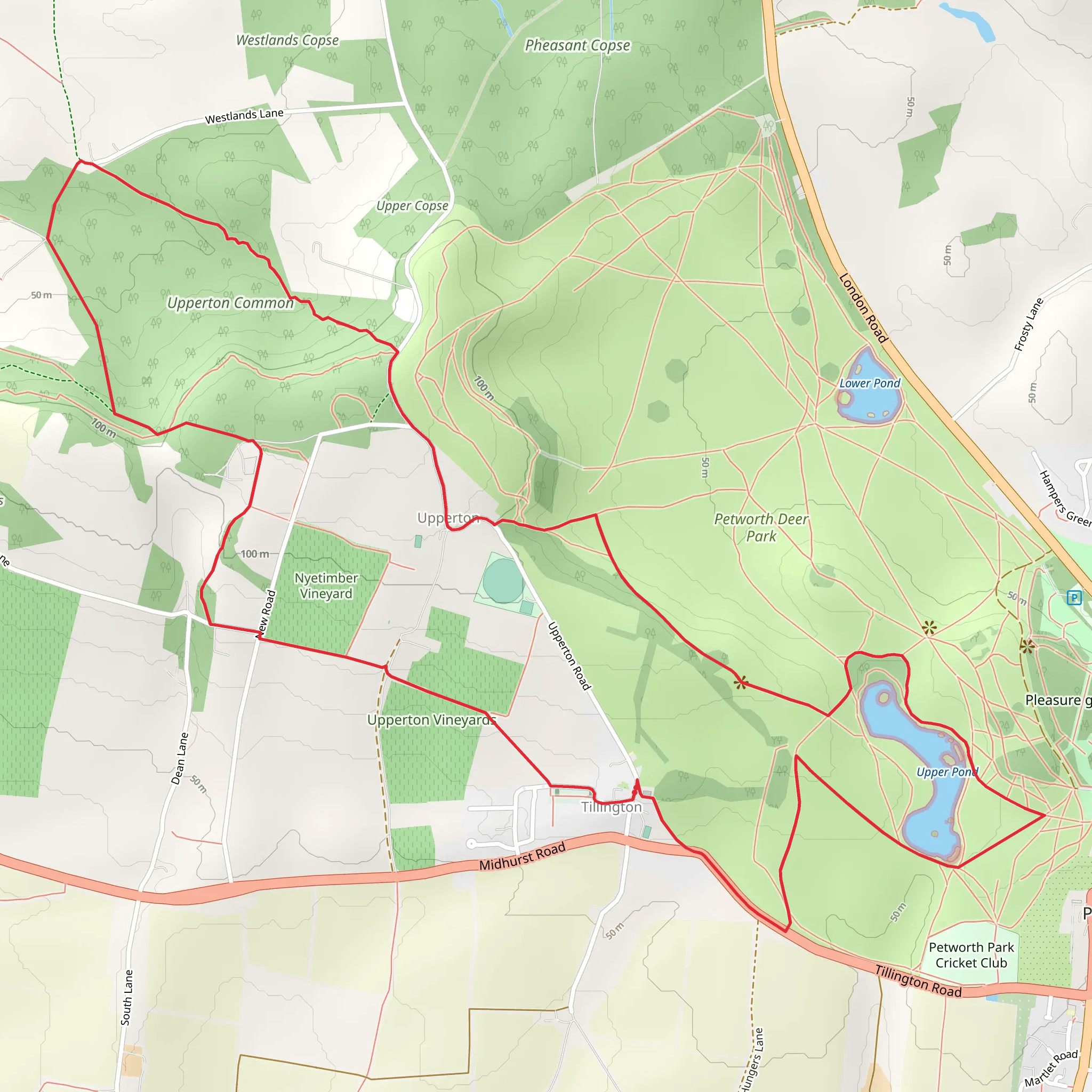 Tillington Village Loop mobile static map
