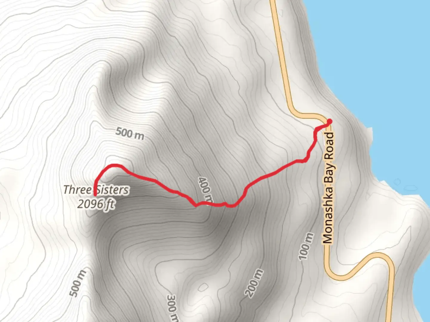 An image depicting the trail Three Sisters Trail and its surrounding area.