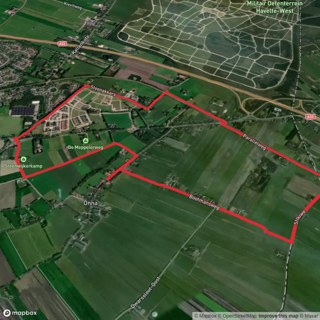 An image depicting the trail Onna Loop and its surrounding area.