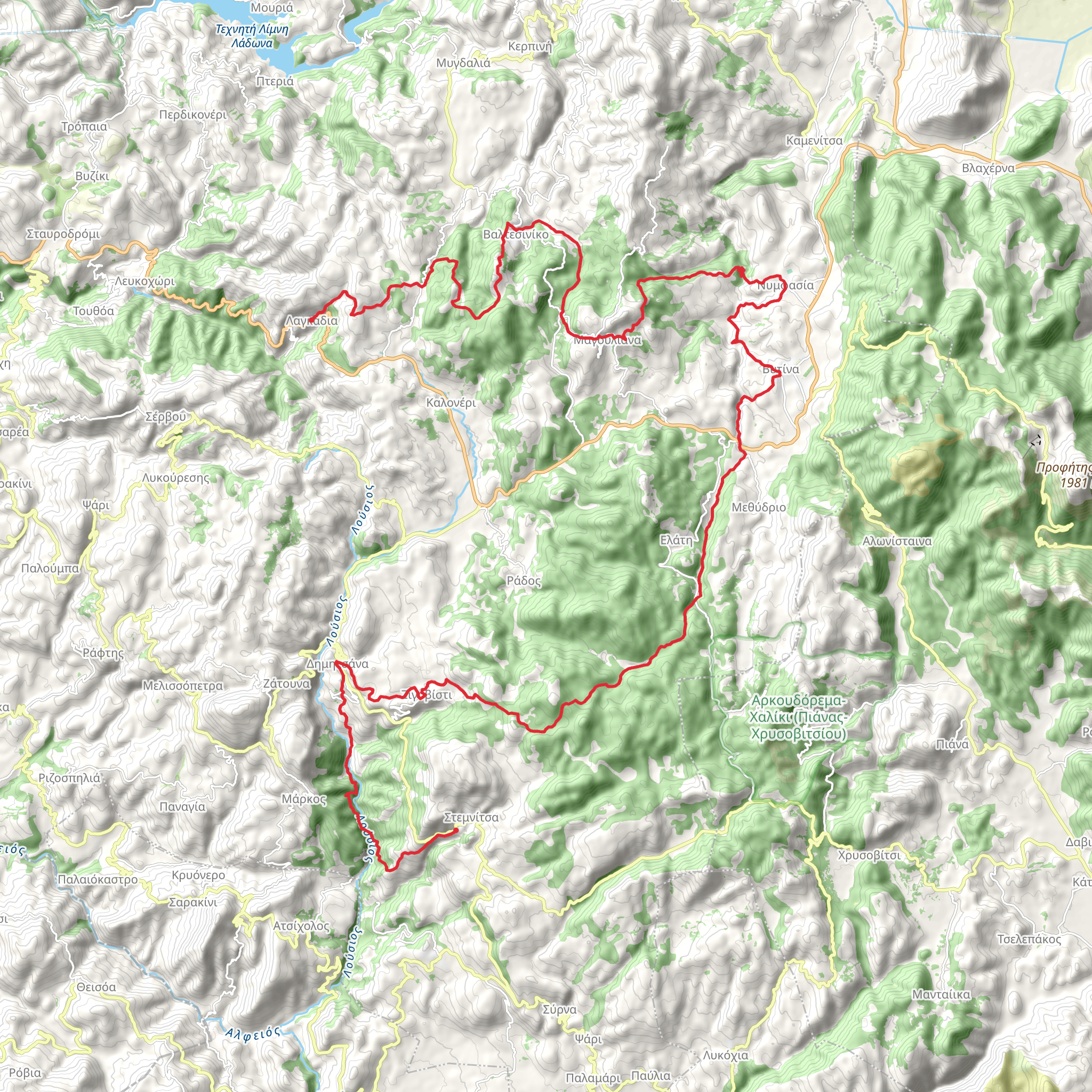 Menalon Trail mobile static map