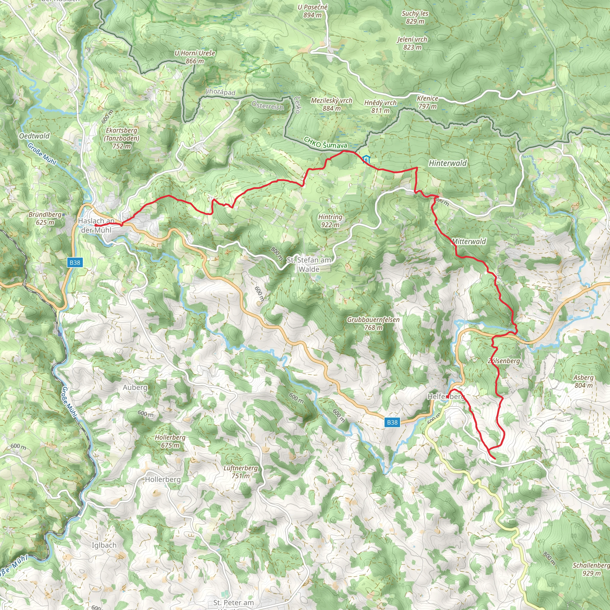 Haslach - Helfenberg mobile static map