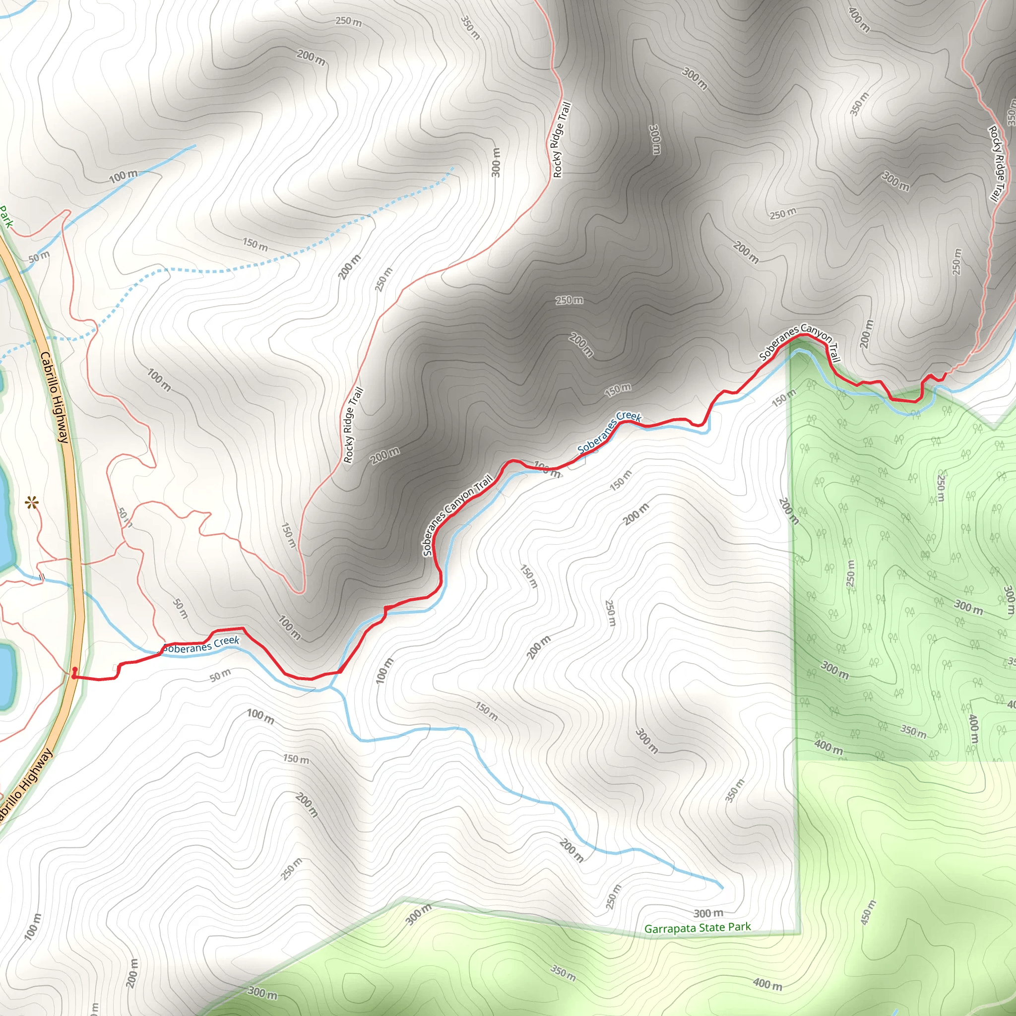 Soberanes Canyon Trail mobile static map