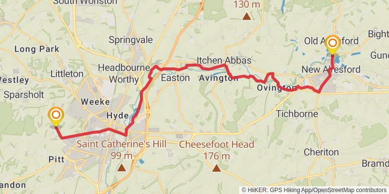 Coast to Coast - Southern England stage 10 Map